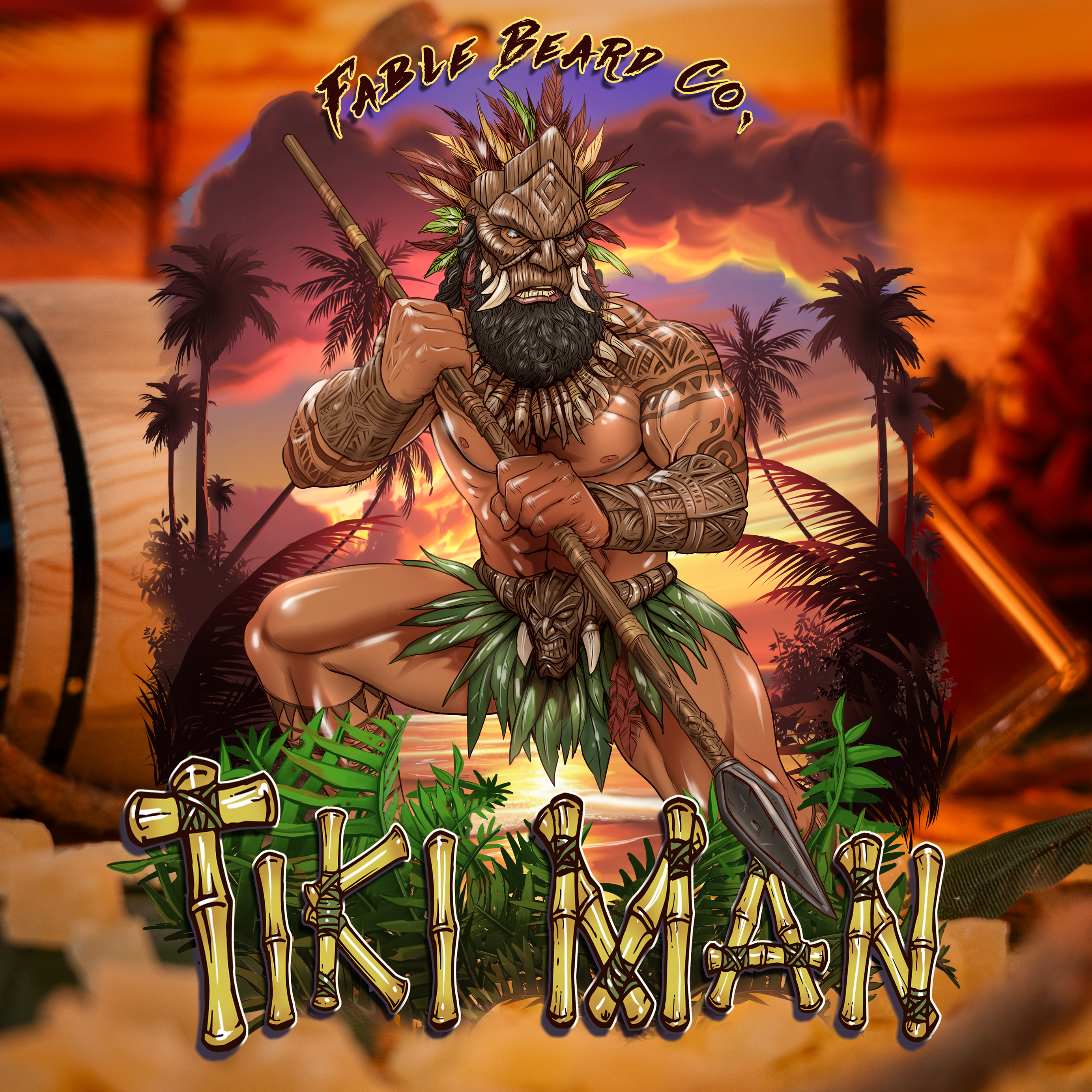 Tiki Man - Juicy Pineapple, Jungle Woods, Spiced Rum – Fable Beard Co.
