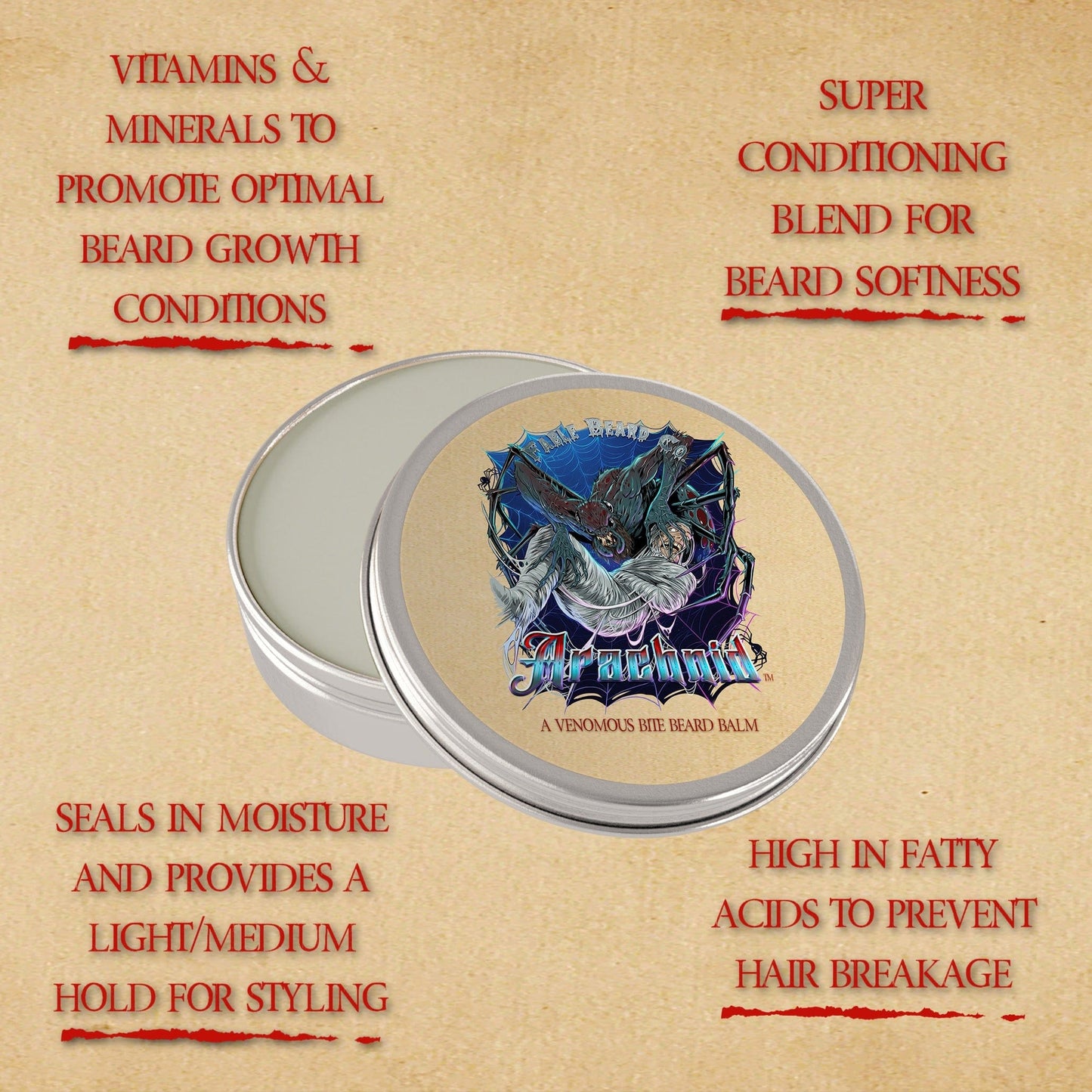 Arachnid - Beard Oil & Balm Kit - Venom-Dripped Tobacco, Cloved Apple Stew, Dark Autumn Spice