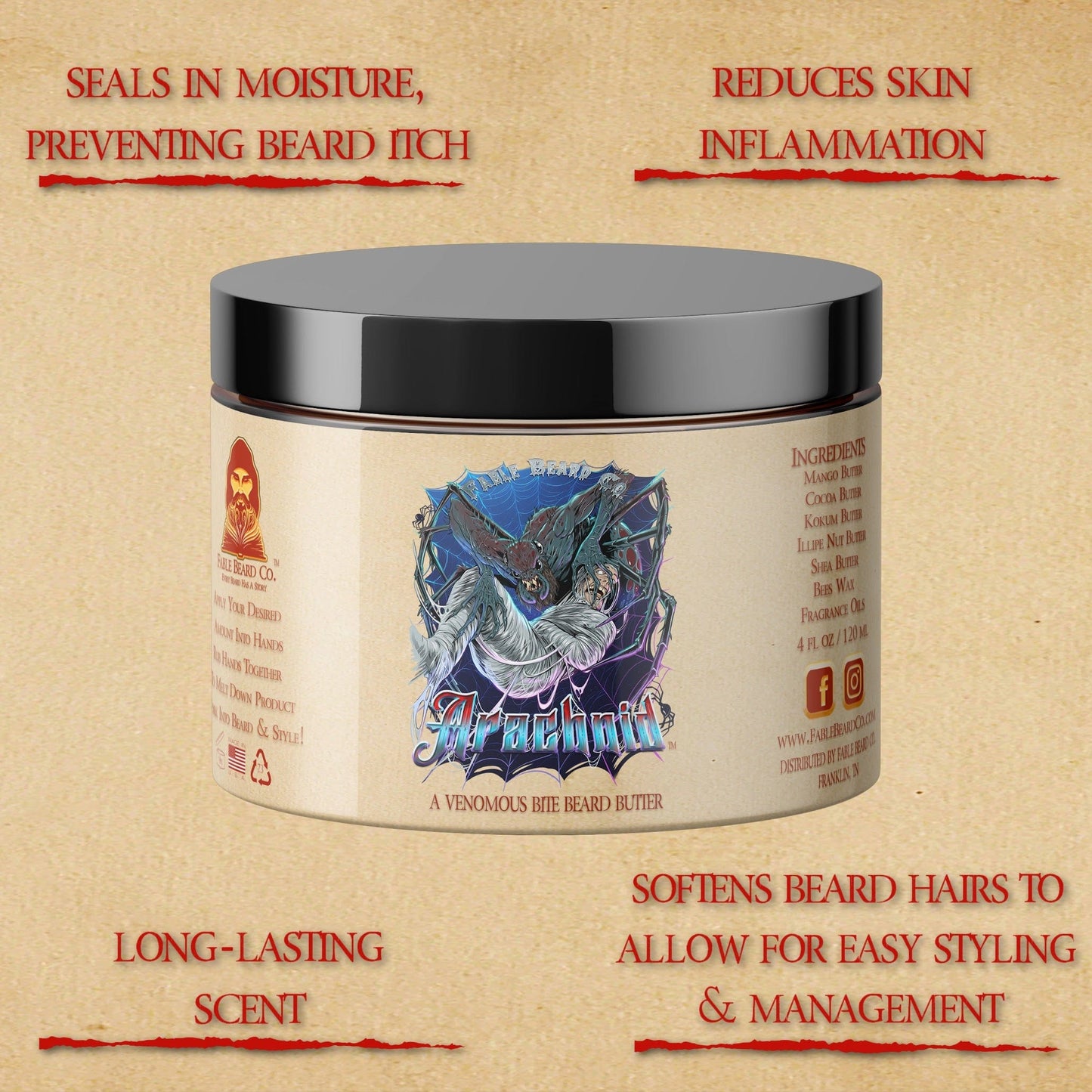 Arachnid - Complete Butter Kit - Venom-Dripped Tobacco, Cloved Apple Stew, Dark Autumn Spice