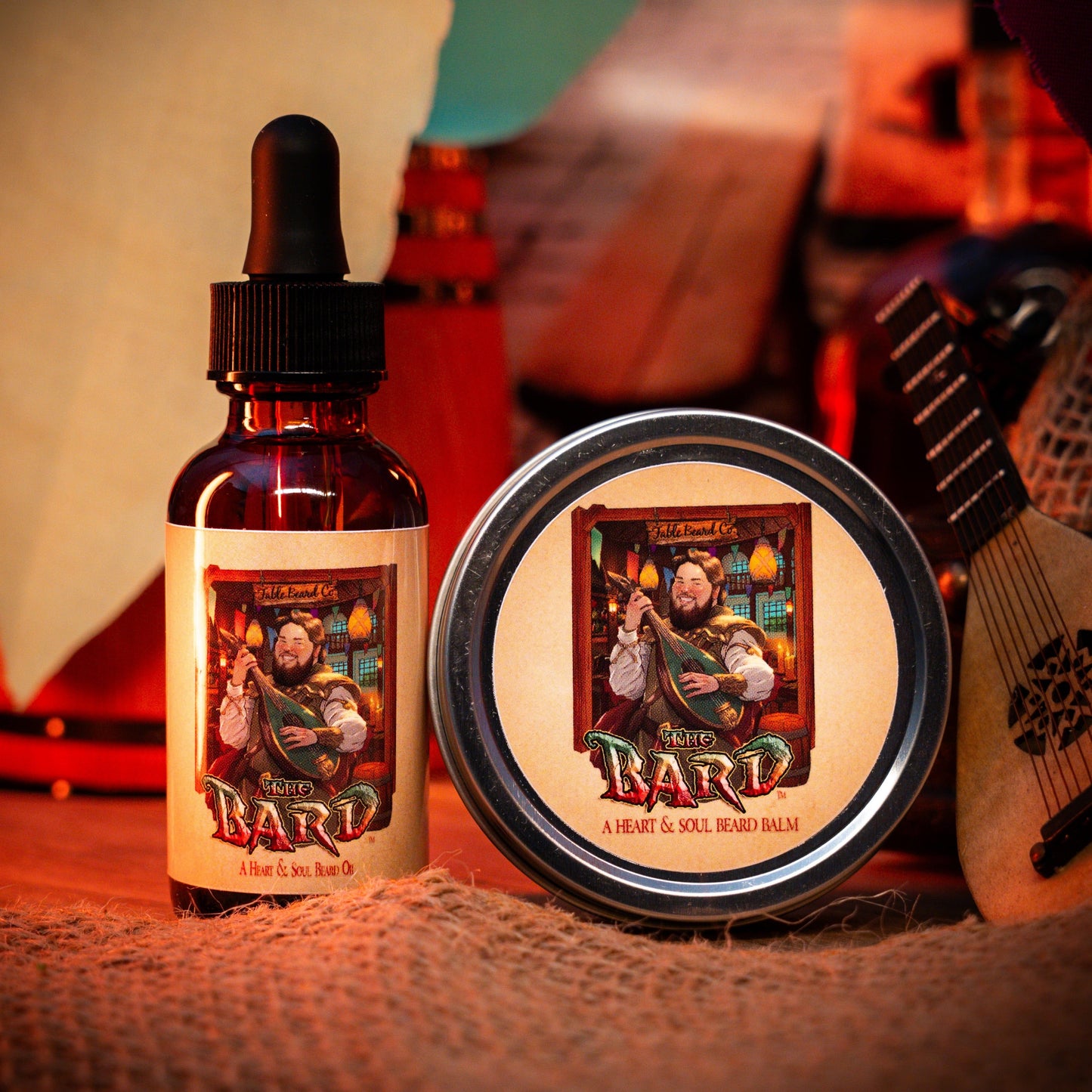 The Bard - Beard Oil & Balm Kit - All Spice, Aged Dark Rum, and Black Sea Salt