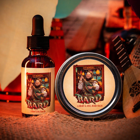 The Bard - Beard Oil & Balm Kit - All Spice, Aged Dark Rum, and Black Sea Salt