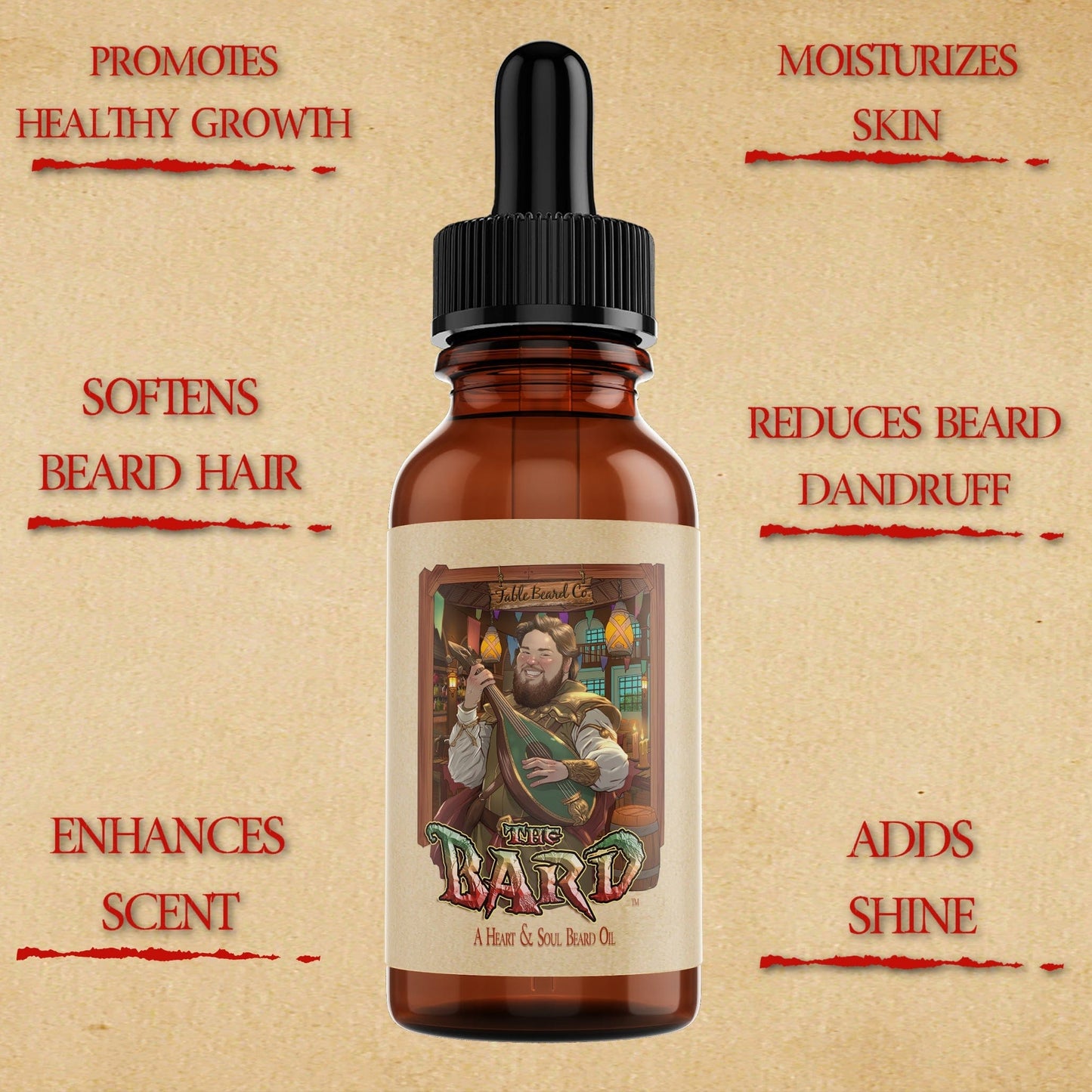 The Bard - Beard Oil - Inviting All Spice, Aged Dark Rum, and Black Sea Salt
