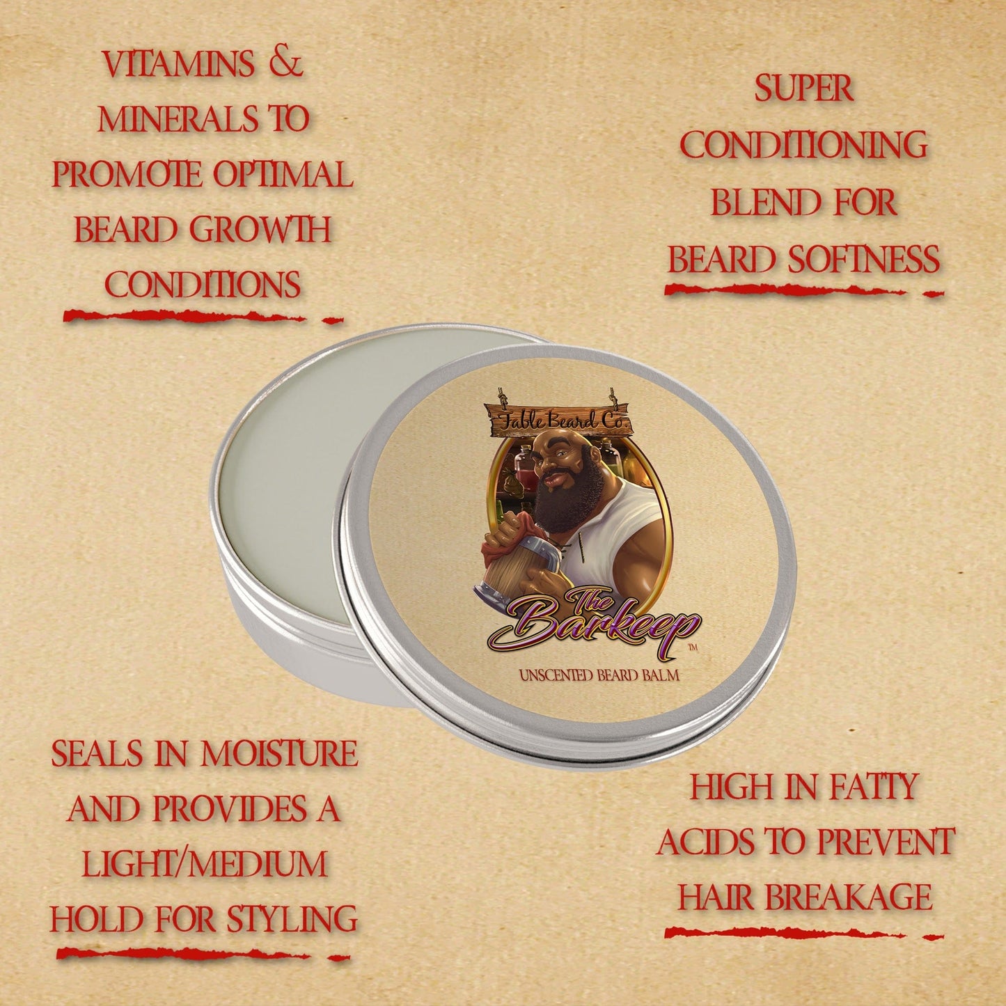 The Barkeep - A Unscented Blend Beard Balm