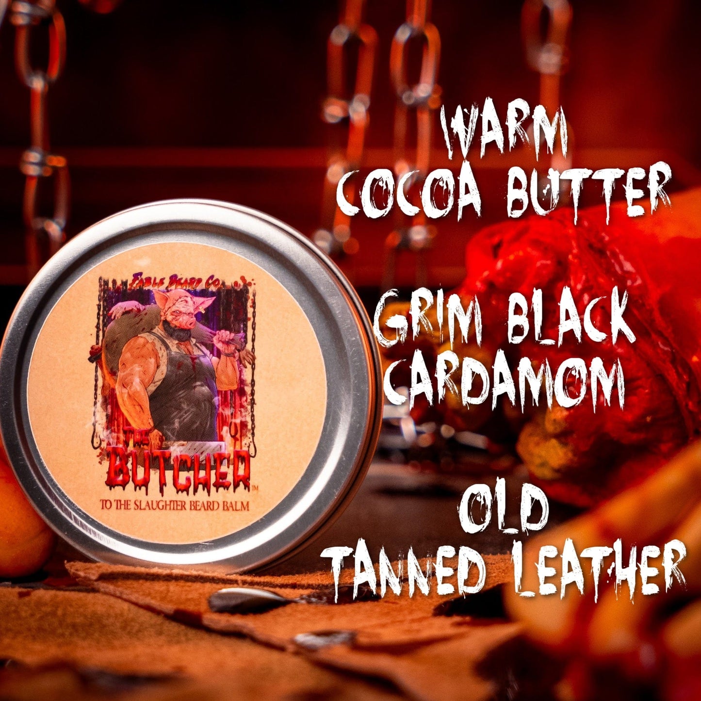 The Butcher - Beard Balm - Warm Cocoa Butter, Black Cardamom, Old Tanned Leather