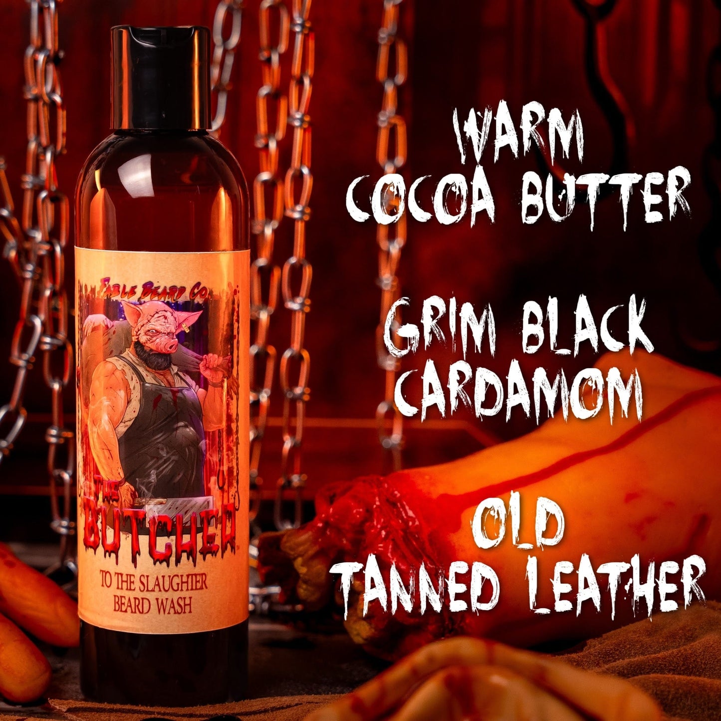 The Butcher - Beard Wash - Warm Cocoa Butter, Black Cardamom, Old Tanned Leather