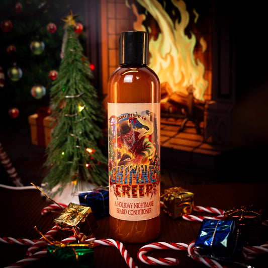 Chimney Creep - Beard Conditioner - Smoldering Fireplace, Christmas Trees, Twisted Candy Cane