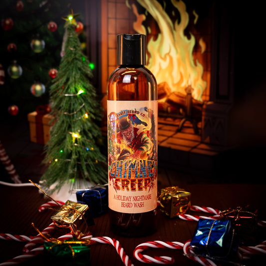 Chimney Creep - Beard Wash - Smoldering Fireplace, Christmas Trees, Twisted Candy Cane