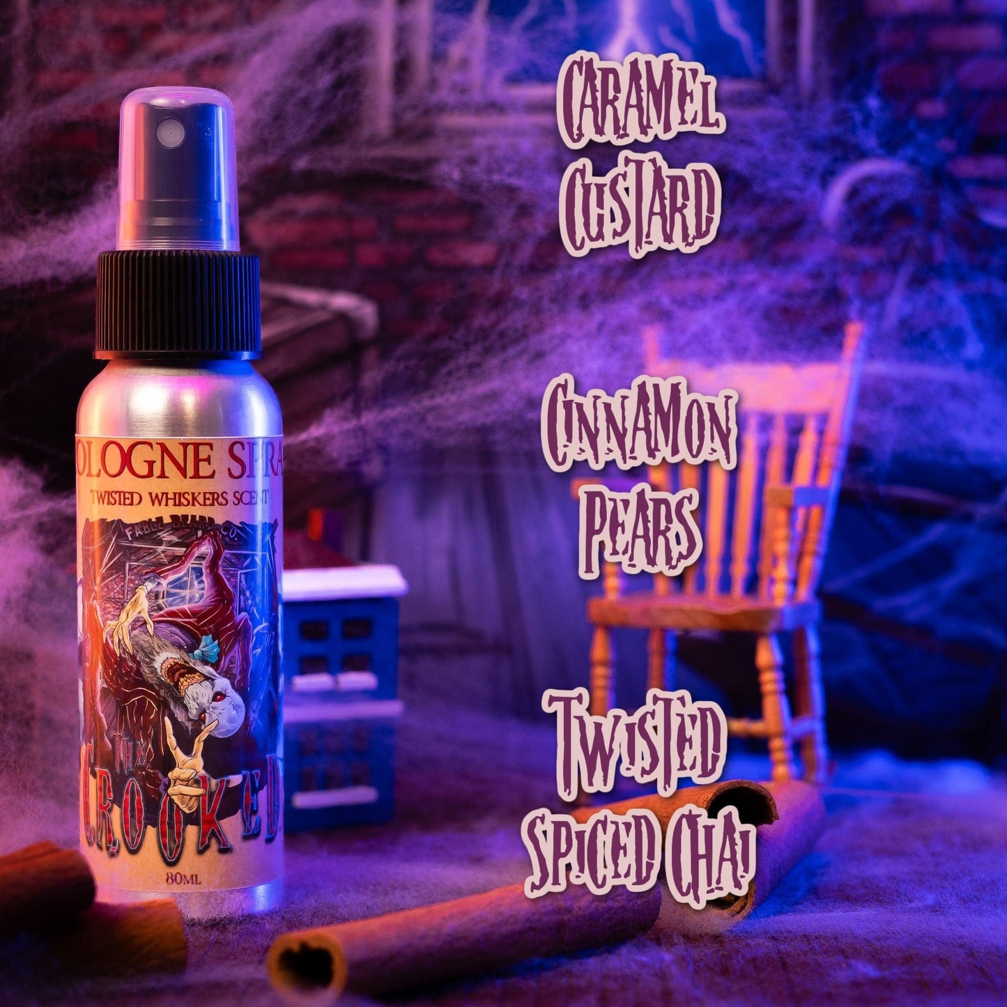 The Crooked - Cologne - Caramel Custard, Cinnamon Pears, Twisted Spiced Chai