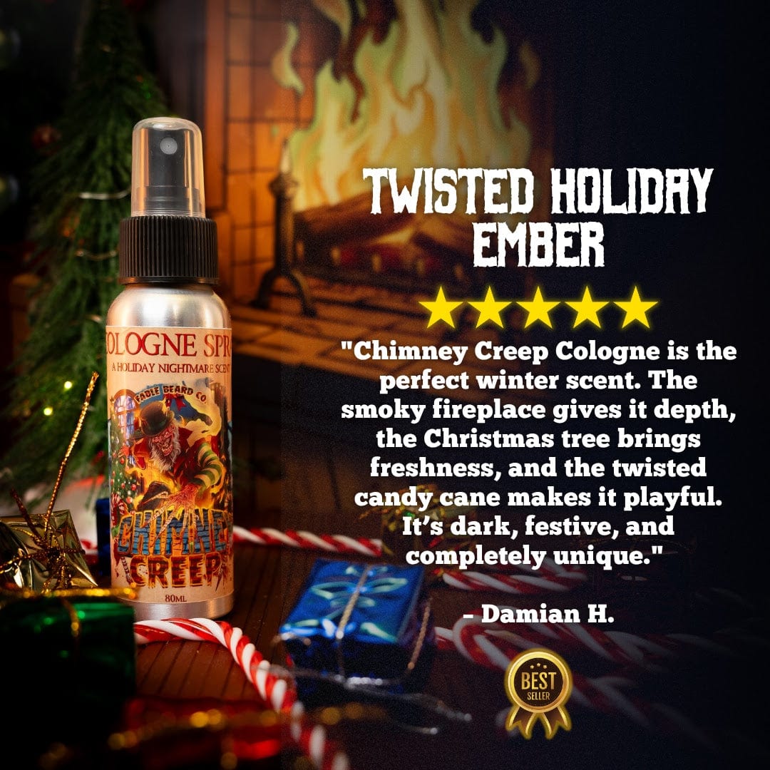 Chimney Creep - Cologne - Smoldering Fireplace, Christmas Trees, Twisted Candy Cane