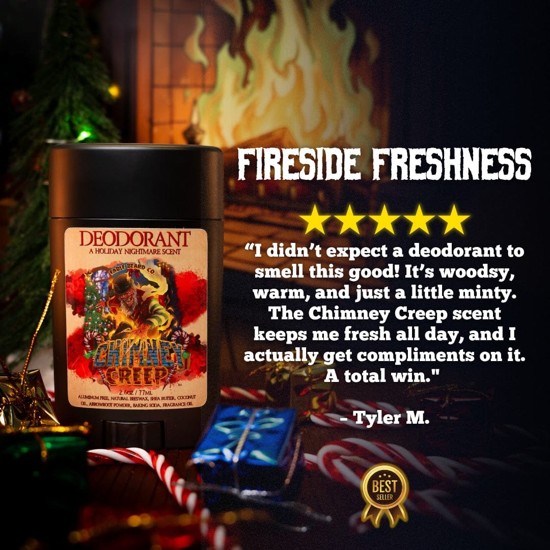 Chimney Creep - Deodorant - Smoldering Fireplace, Christmas Trees, Twisted Candy Cane