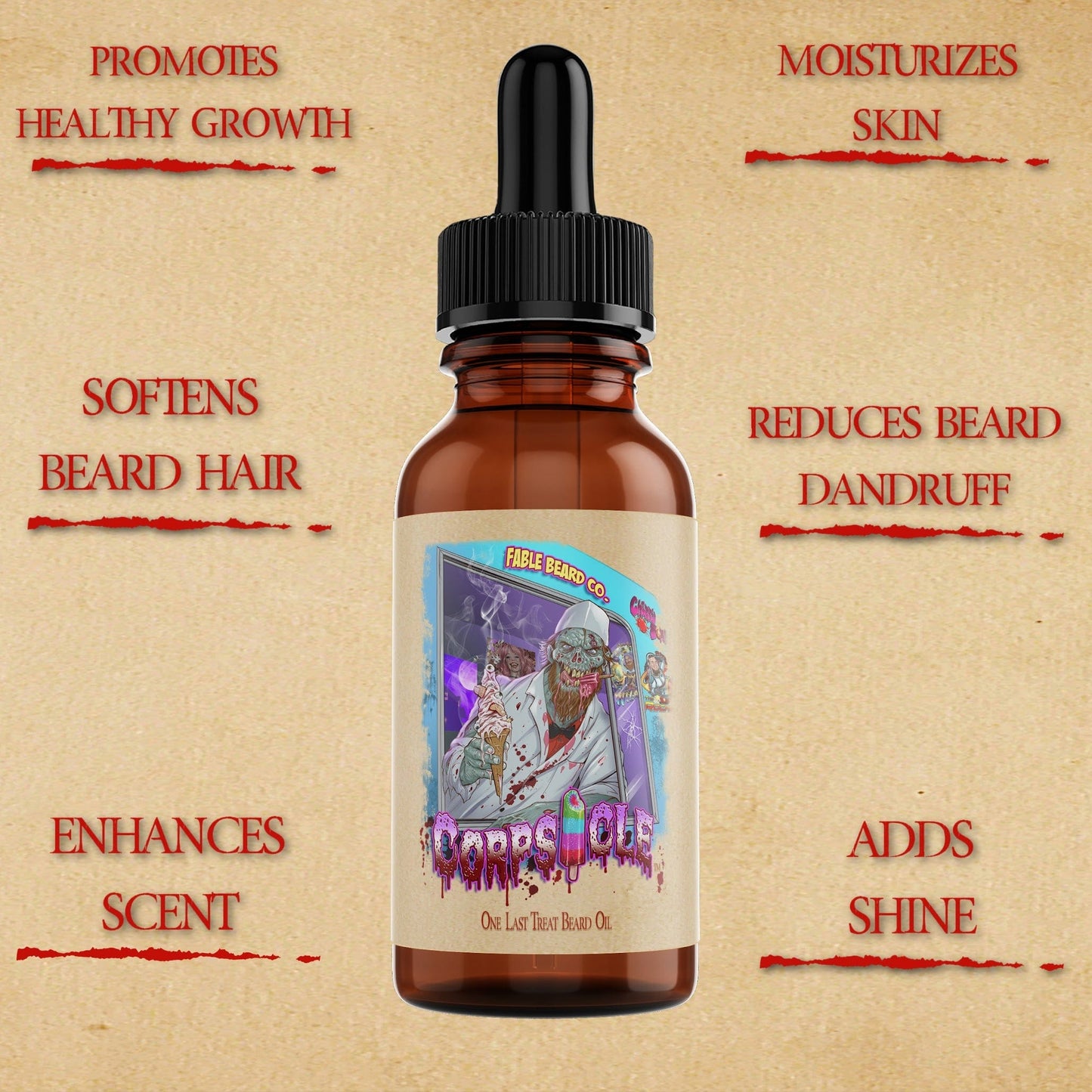 Corpsicle - Beard Oil - Blood Raspberry, Blackscary Jam, Infectious Vanilla