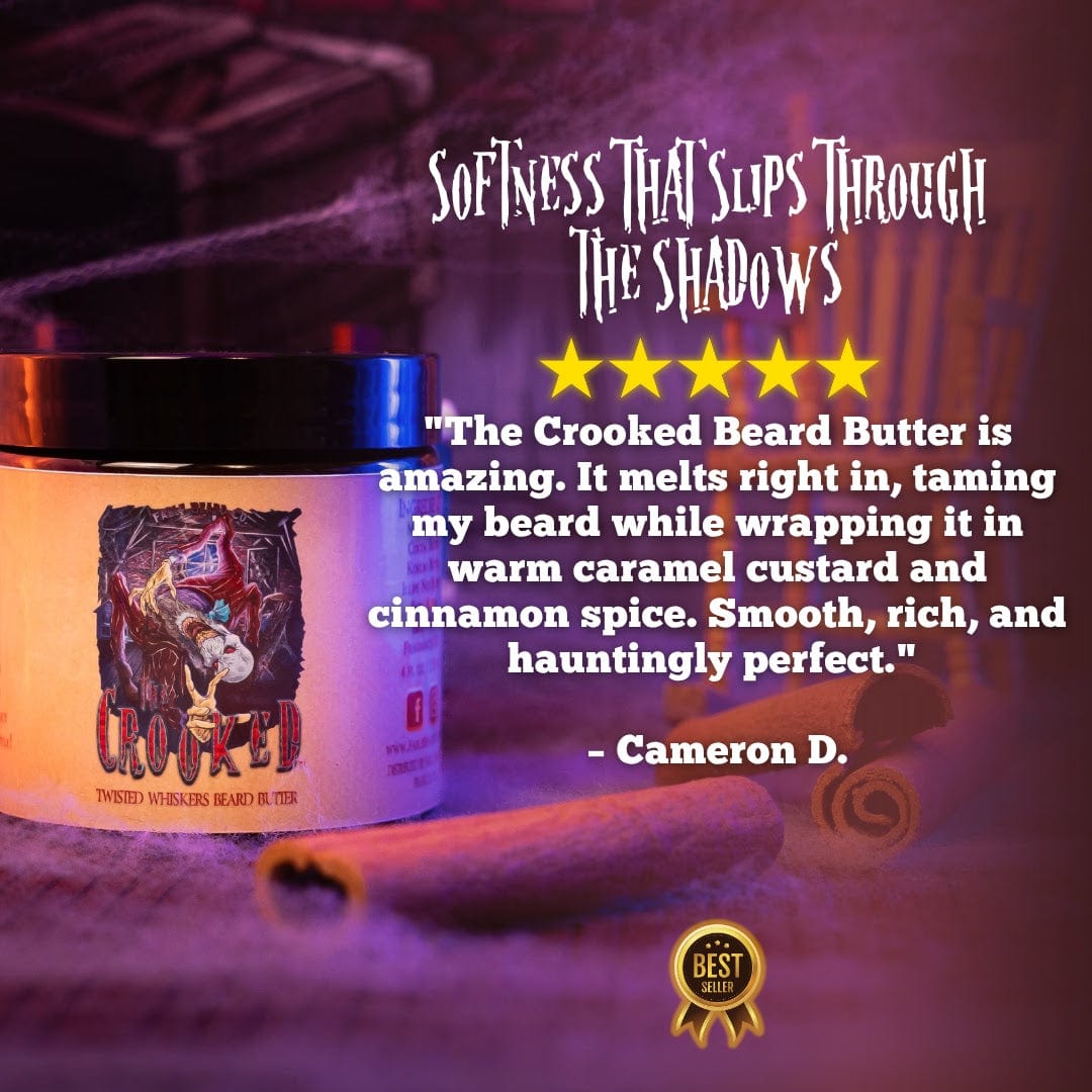 The Crooked - Beard Butter - Caramel Custard, Cinnamon Pears, Twisted Spiced Chai