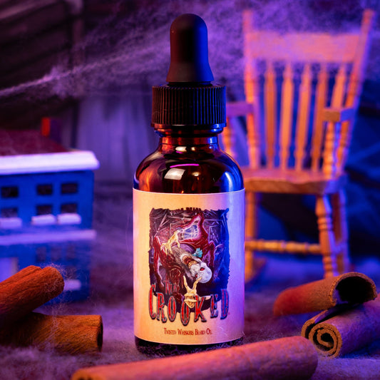 The Crooked - Beard Oil - Caramel Custard, Cinnamon Pears, Twisted Spiced Chai