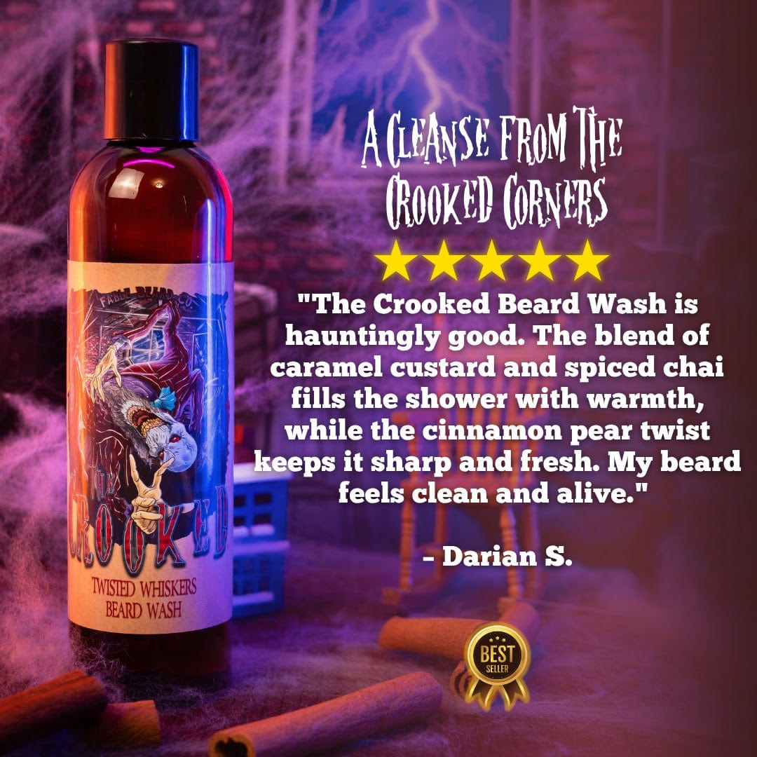 The Crooked - Beard Wash - Caramel Custard, Cinnamon Pears, Twisted Spiced Chai