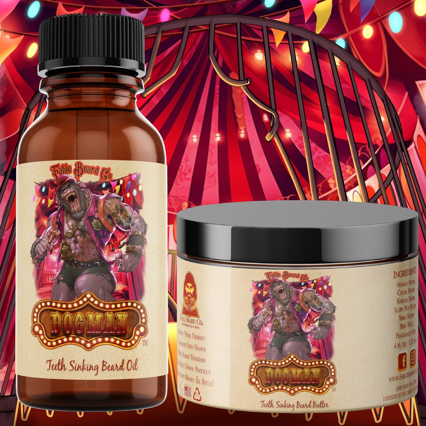 The Dogman - Funnel Cake Fireside Beard Oil & Butter Kit