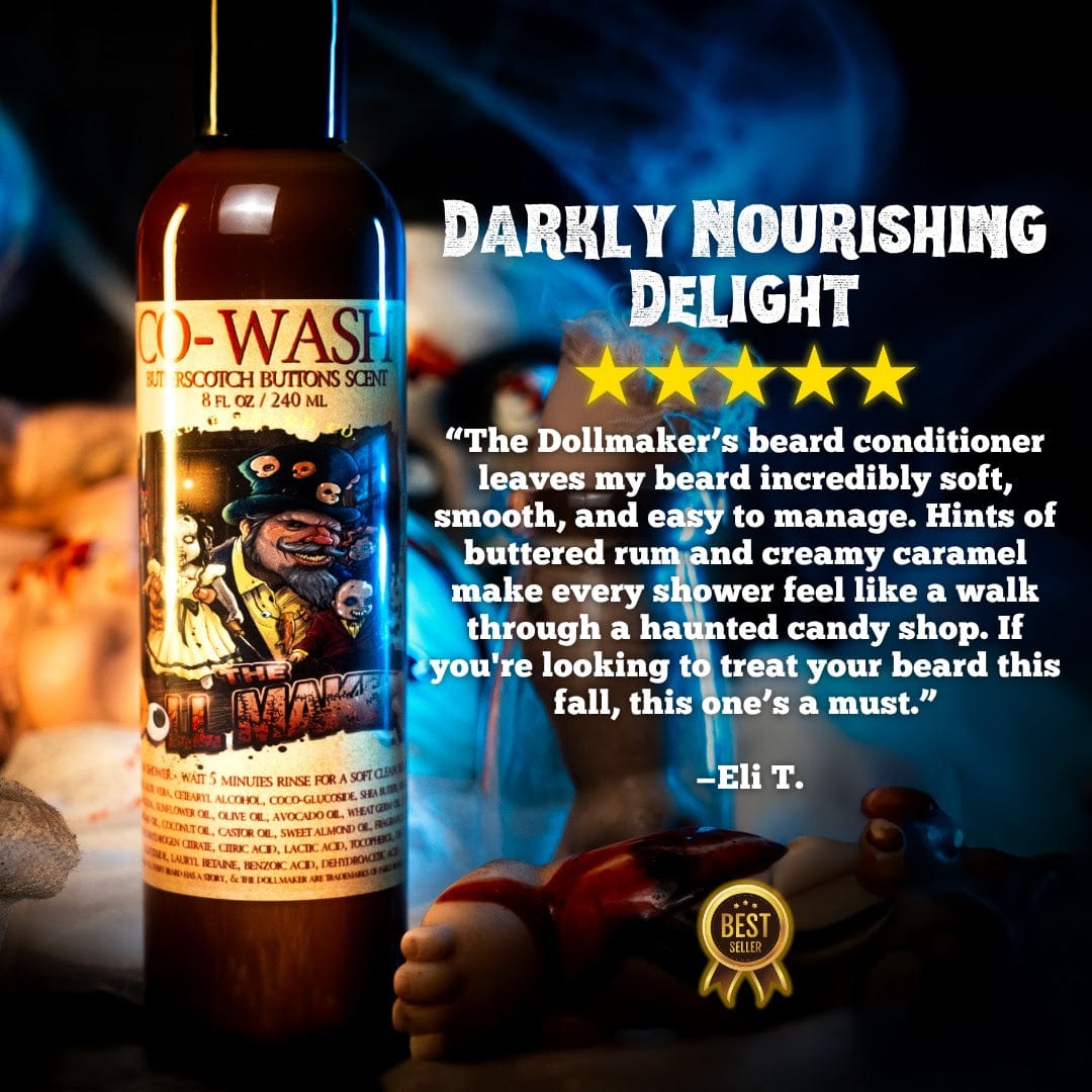 The Dollmaker - Beard Conditioner - Warm Butterscotch, Buttered Rum, Candy Corn, & Creamy Caramel