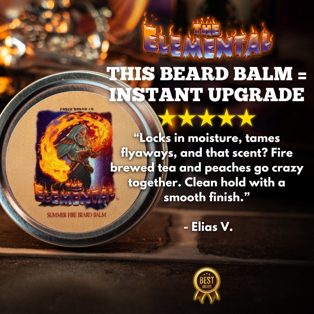 The Elemental - Beard Balm - Fire Brewed Tea, Stewed Peaches, and Hibiscus Dust