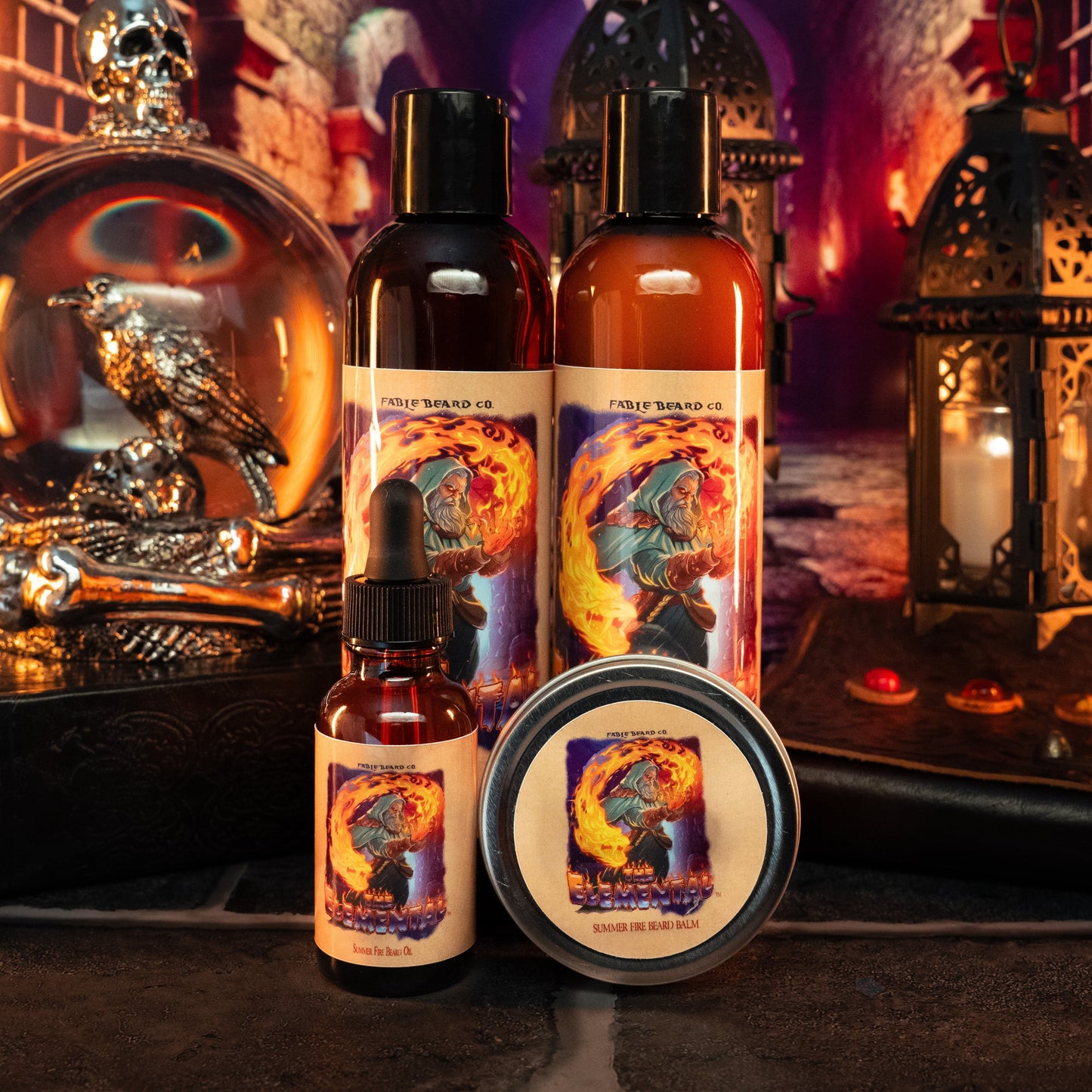 The Elemental - Complete Balm Kit - Fire Brewed Tea, Stewed Peaches, and Hibiscus Dust