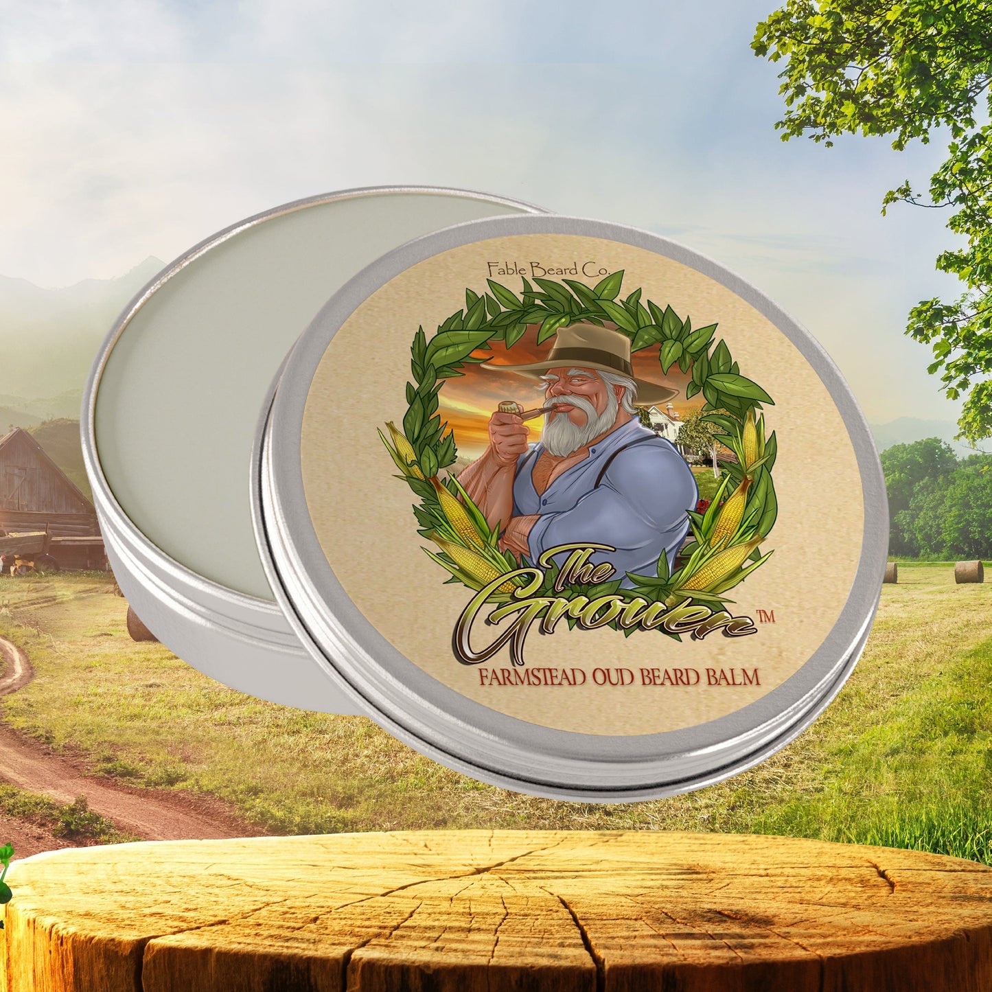 The Grower - Beard Balm - Crisp Apples, Fresh Pear, Warm Oud, Aged Amber