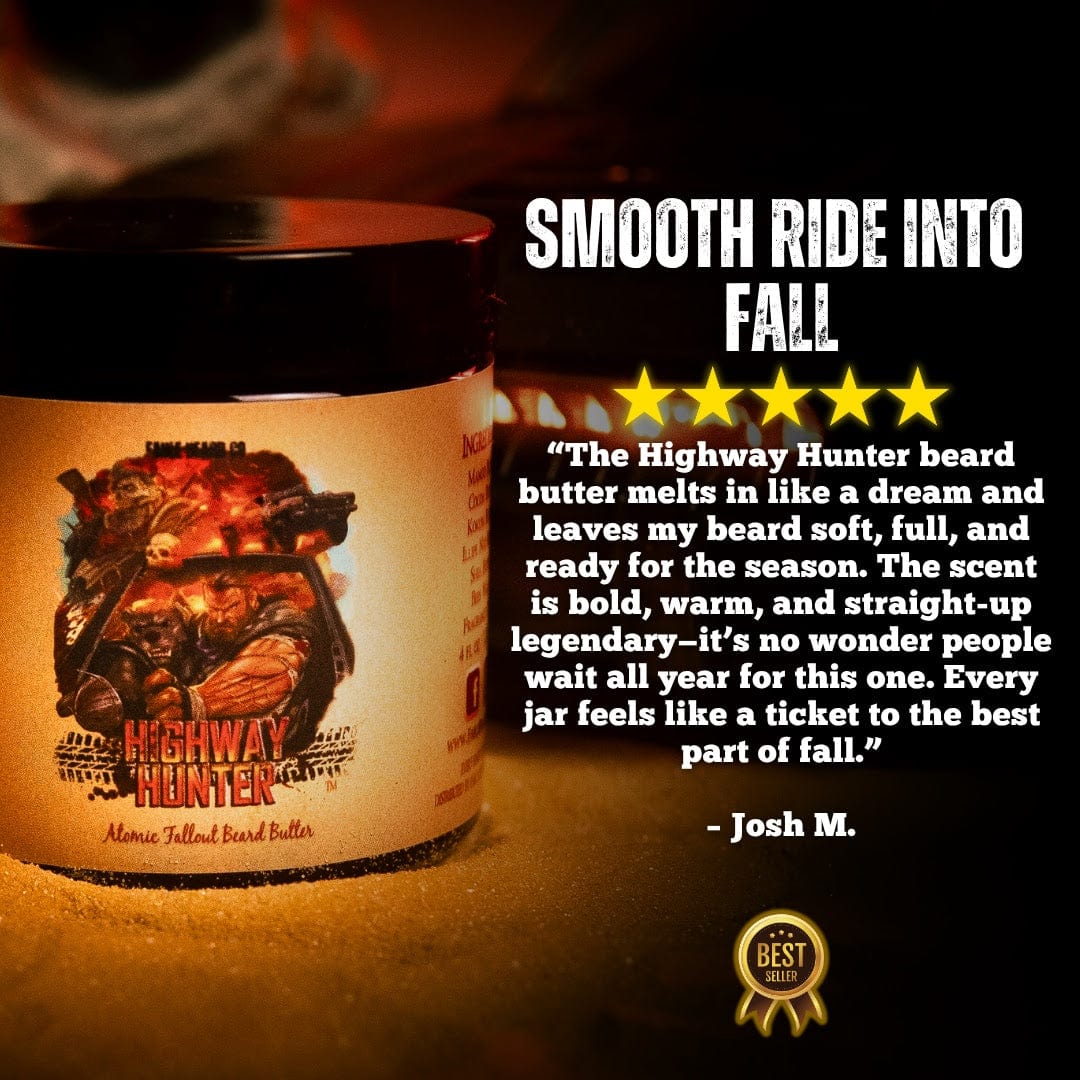 The Highway Hunter - Beard Oil & Butter Kit - Warm Roasted Pumpkin, Sweet Vanilla Bean, Rich Spiced Cinnamon, and Creamy Toasted Marshmallow