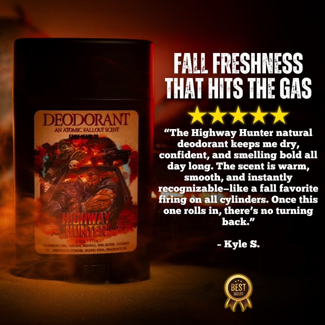 The Highway Hunter - Deodorant - Warm Roasted Pumpkin, Sweet Vanilla Bean, Rich Spiced Cinnamon, and Creamy Toasted Marshmallow