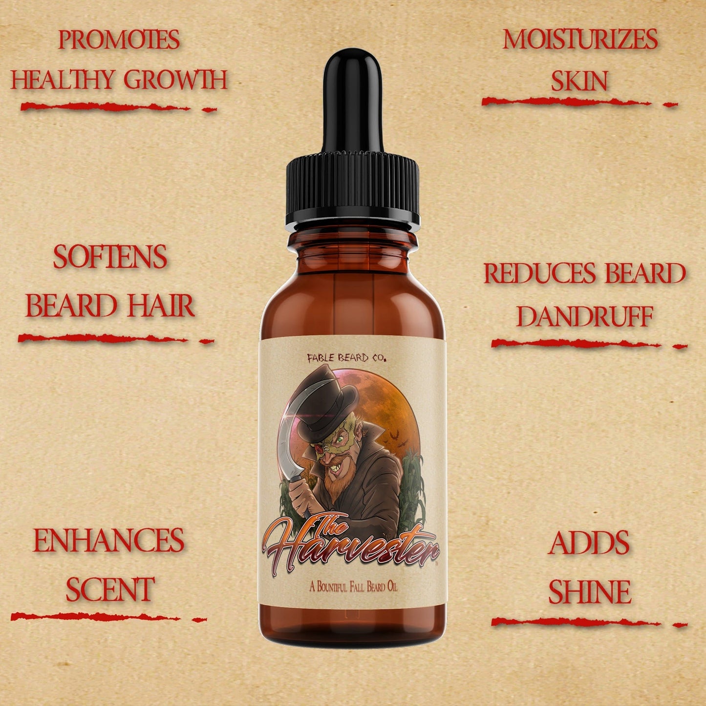 The Harvester - Beard Oil - Spiced Apple Cider, Ripe Pumpkin, Crisp Fall Breeze