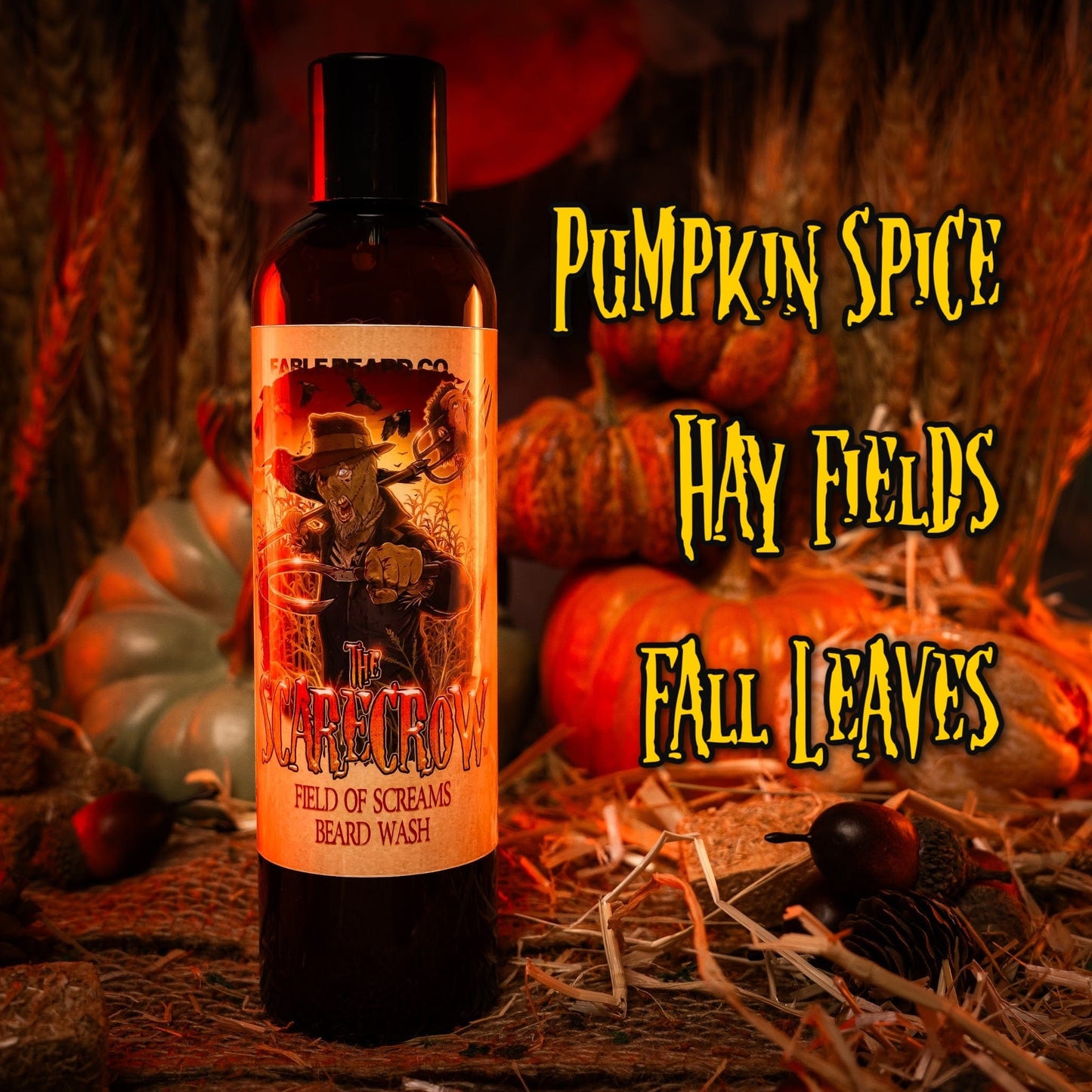 The Scarecrow - Beard Wash - Warm Pumpkin Spice, Withered Hay Fields, and Fall Leaves