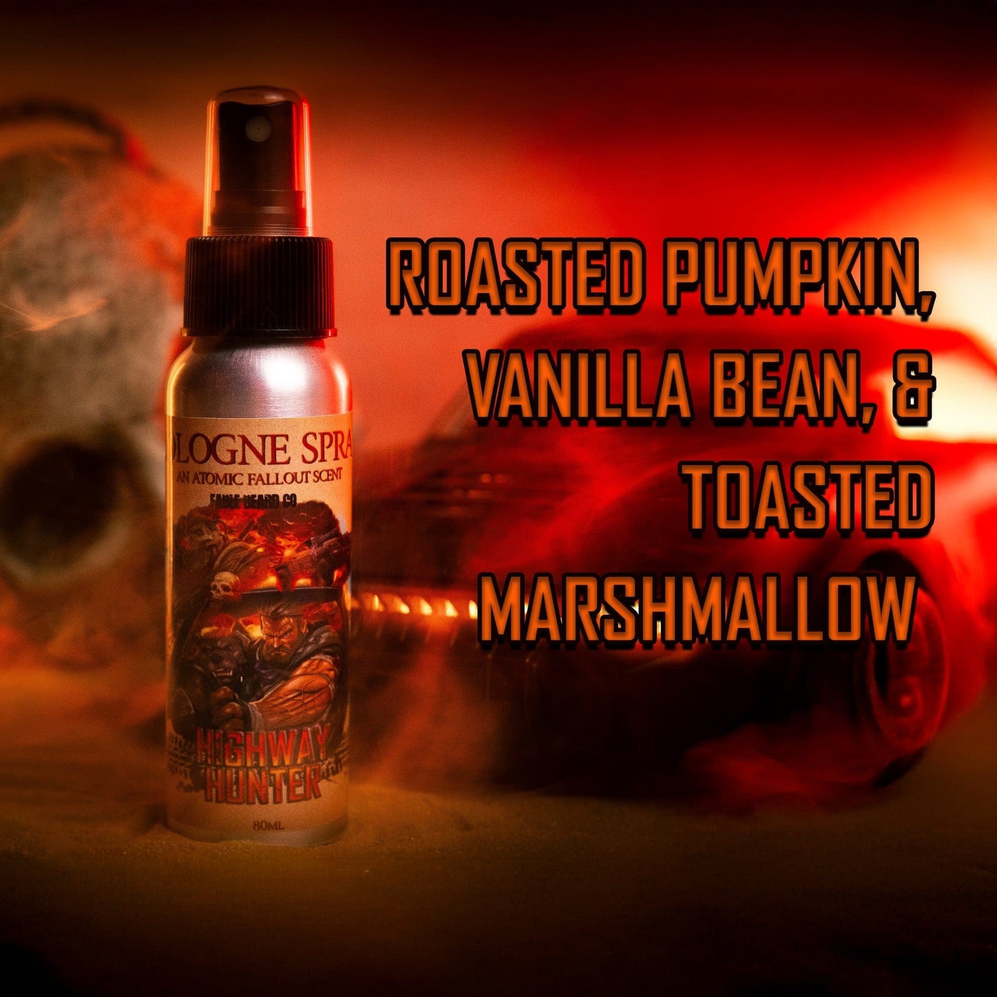 The Highway Hunter - Cologne - Warm Roasted Pumpkin, Sweet Vanilla Bean, Rich Spiced Cinnamon, and Creamy Toasted Marshmallow