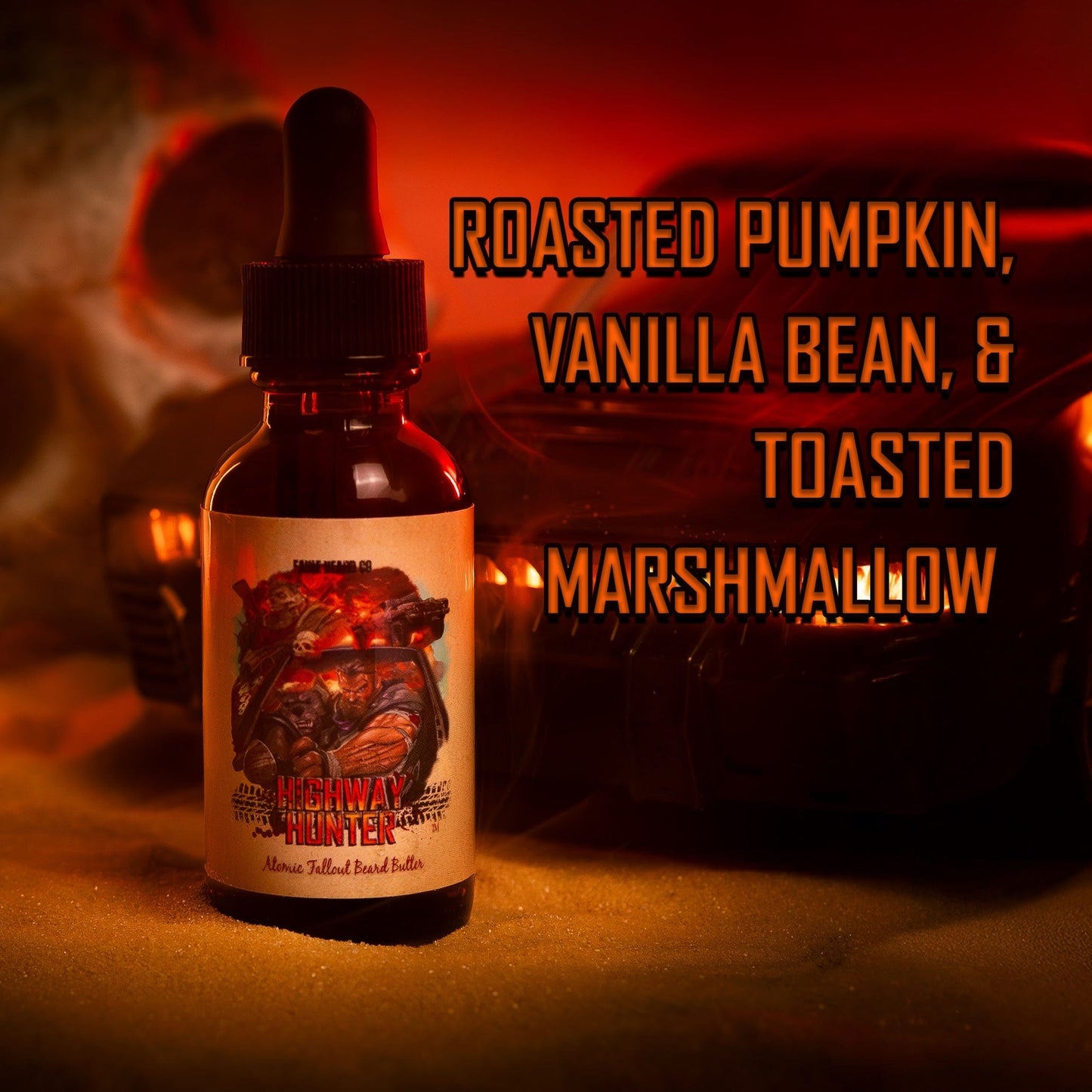 The Highway Hunter - Beard Oil & Balm Kit - Warm Roasted Pumpkin, Sweet Vanilla Bean, Rich Spiced Cinnamon, and Creamy Toasted Marshmallow