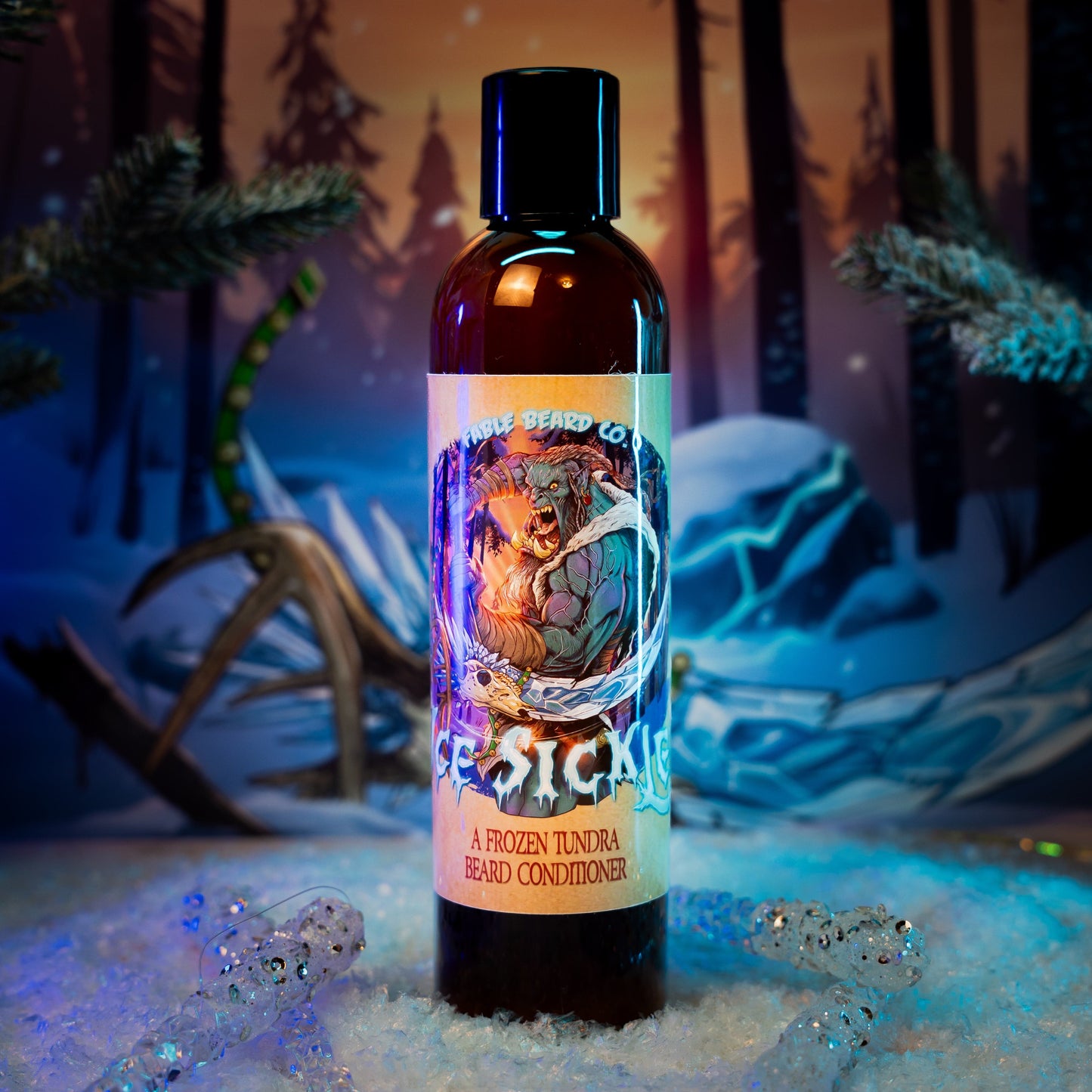 Ice Sickle - Beard Conditioner - Frosty Pine Sap, Chilled Juniper, Winter Spices