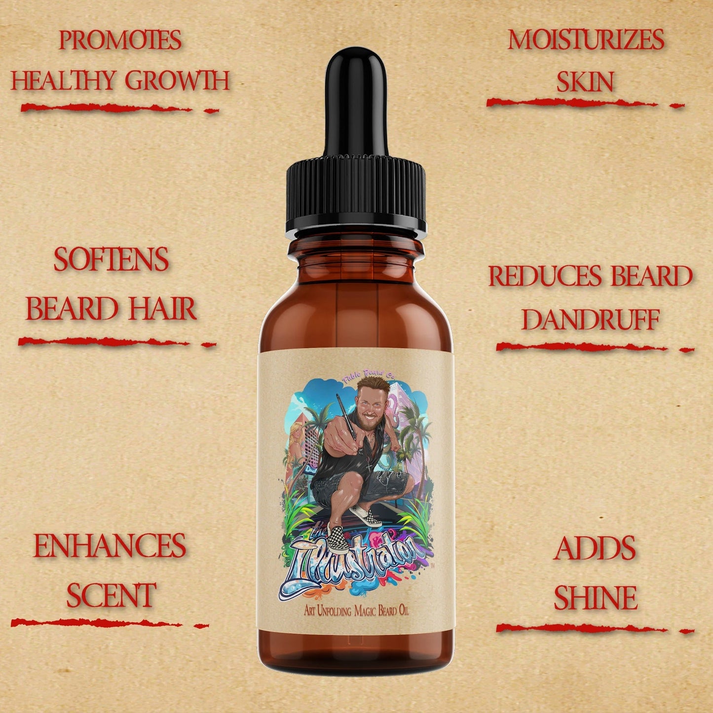 The Illustrator - Beard Oil & Balm Kit - Sunlit Oak, Honeyed Resin, Ambrosial Nectar