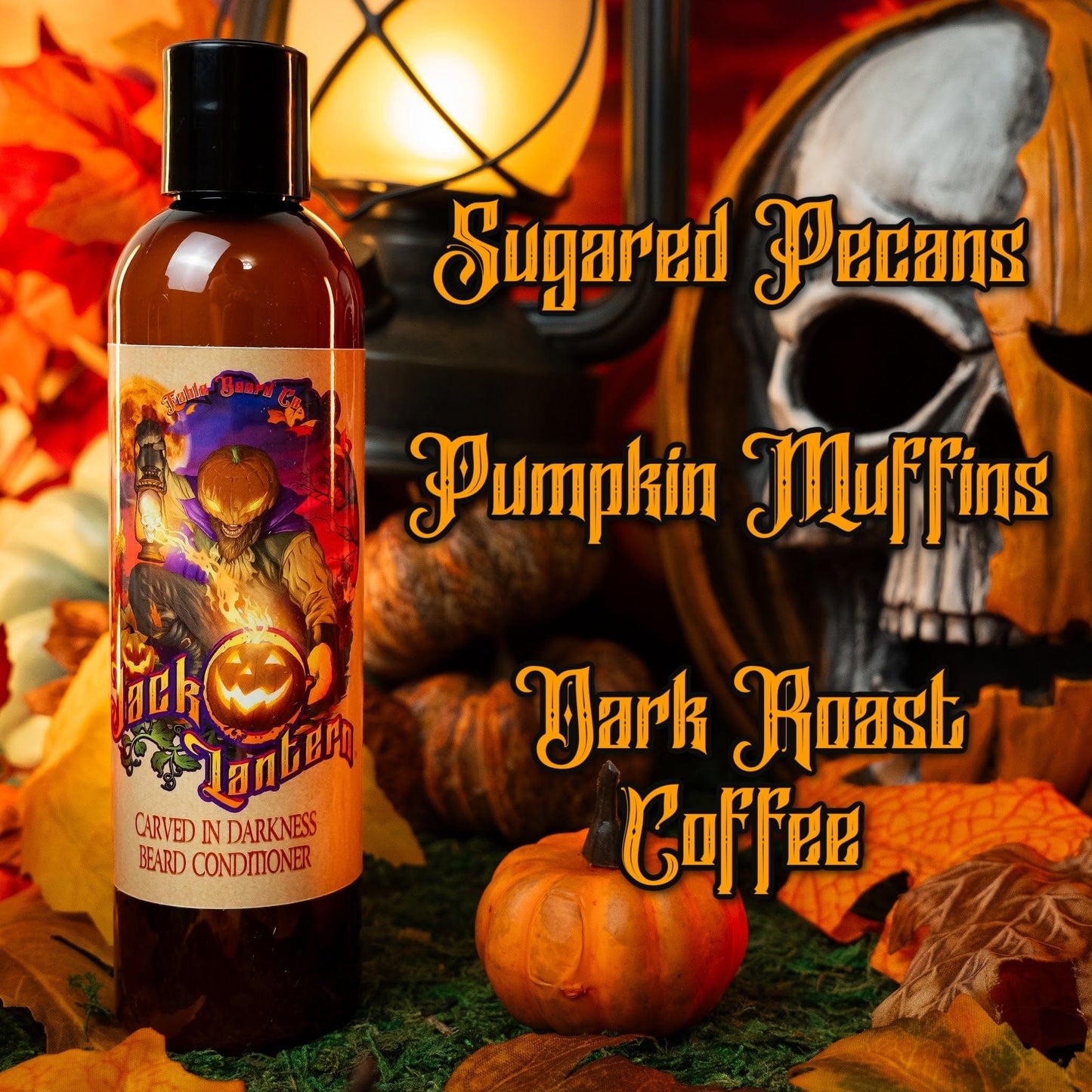 Jack-O-Lantern - Beard Conditioner - Sugared Pecans, Pumpkin Muffins, Dark Roast Coffee