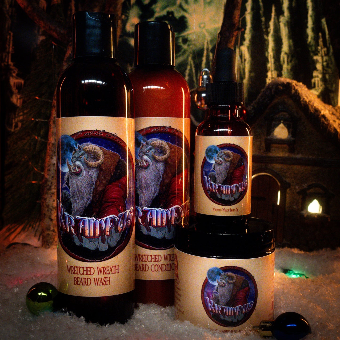Krampus - Complete Butter Kit - Evergreen Wreath, Pine Boughs, and Spiced Apples