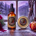 Krampus - Beard Oil & Balm Kit - Evergreen Wreath, Pine Boughs, and Spiced Apples