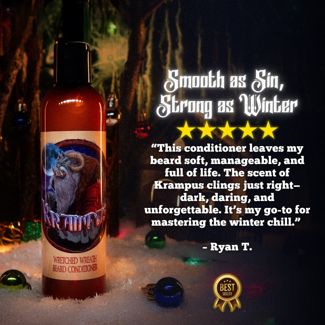 Krampus - Beard Conditioner - Evergreen Wreath, Pine Boughs, and Spiced Apples