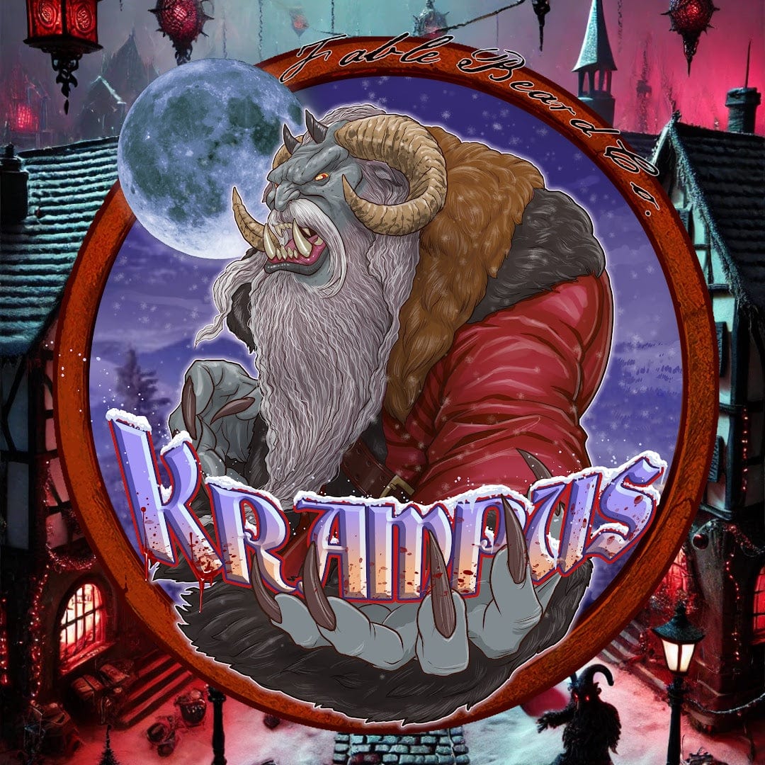Krampus - Beard Balm - Evergreen Wreath, Pine Boughs, and Spiced Apples