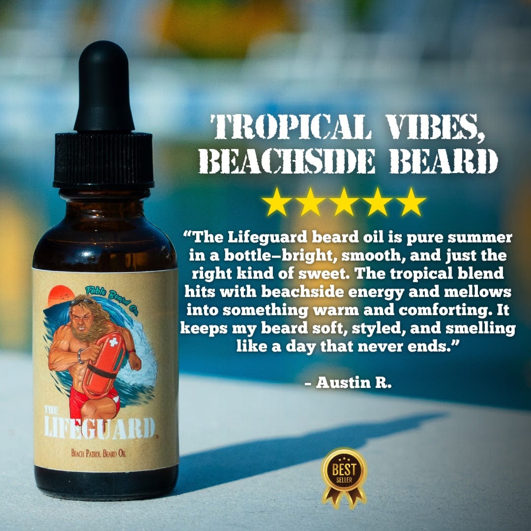 The Lifeguard - Beard Oil - Pineapple Margarita, Creamy Vanilla & Golden Amber