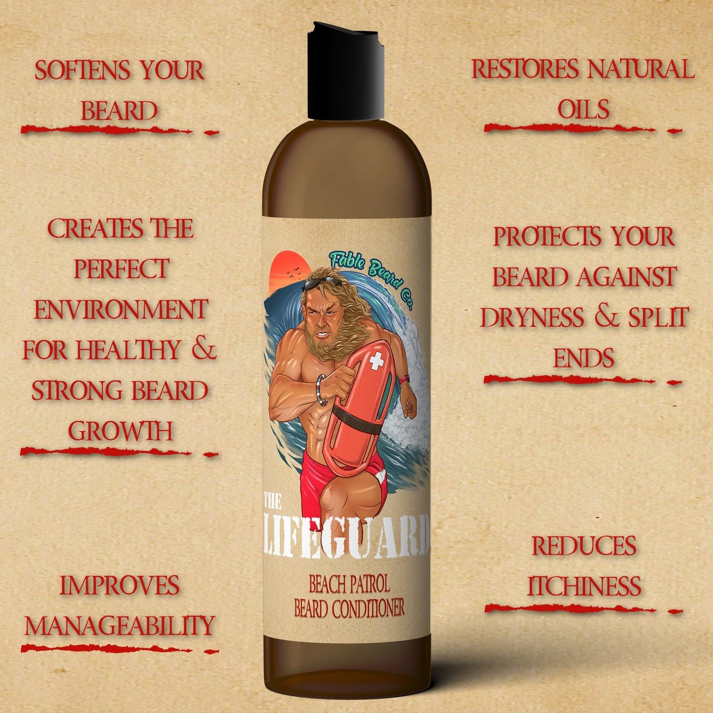 The Lifeguard - Beard Conditioner - Pineapple Margarita, Creamy Vanilla & Golden Amber