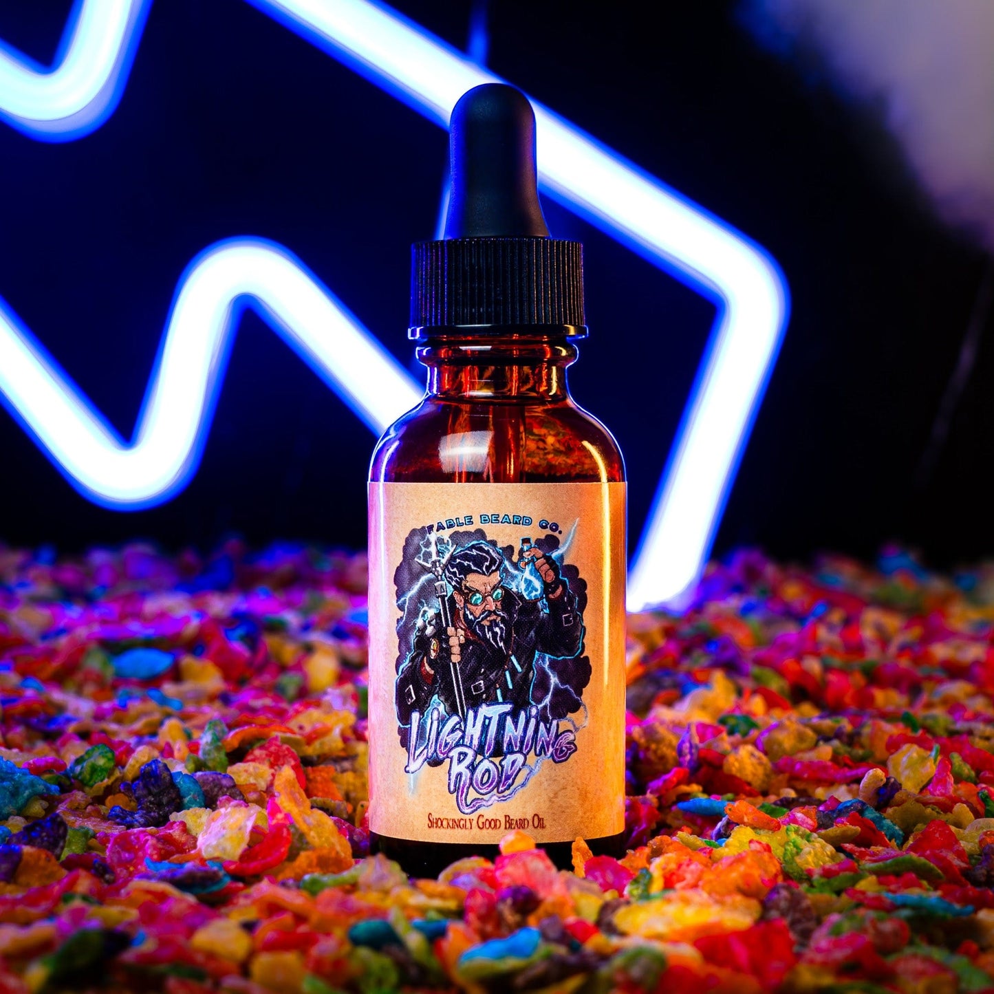 The Lightning Rod - Beard Oil - Fruity Cereal, Crisp Lemon, Fresh Cherries, and Sweet Pomegranate