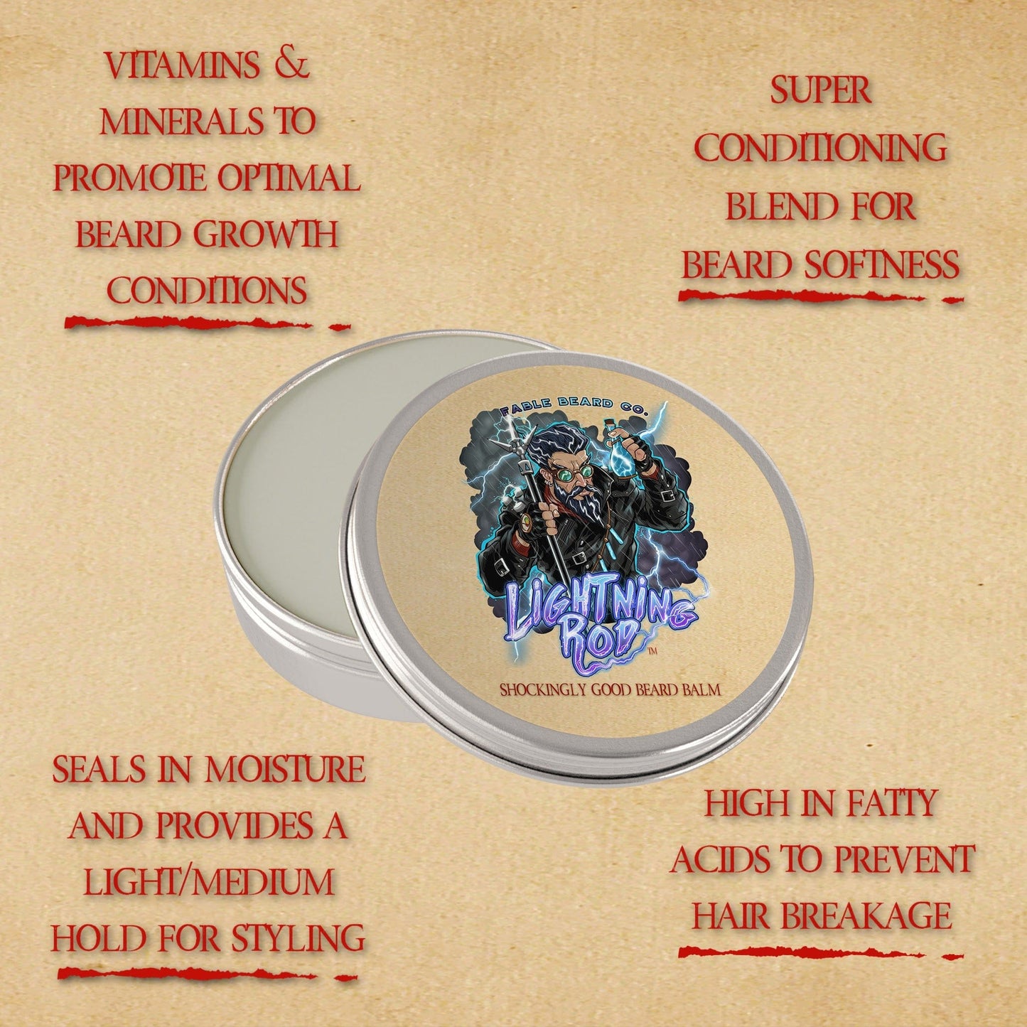 The Lightning Rod - Fruity Cereal Super Hero Beard Balm