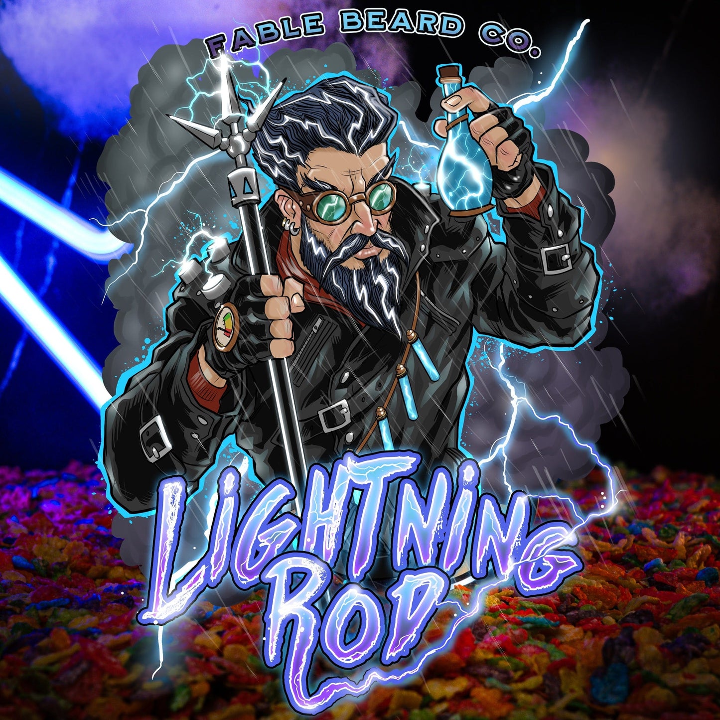 The Lightning Rod - Beard Oil & Balm Kit - Fruity Cereal, Crisp Lemon, Fresh Cherries, and Sweet Pomegranate