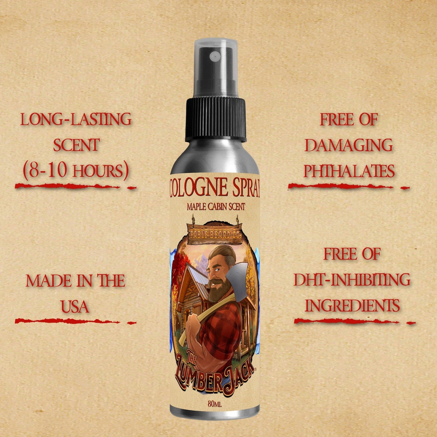 The Lumberjack - Cologne - Rich Maple Syrup, Fragrant Maple Leaves, & Soft Cabin Woods