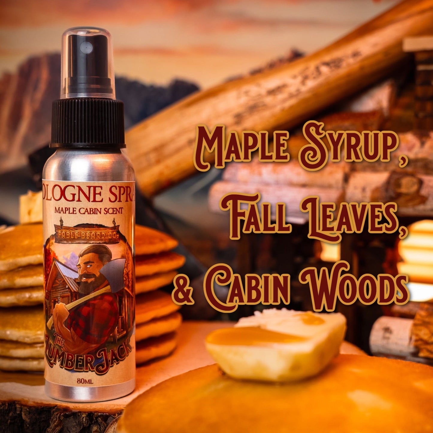 The Lumberjack - Cologne - Rich Maple Syrup, Fragrant Maple Leaves, & Soft Cabin Woods