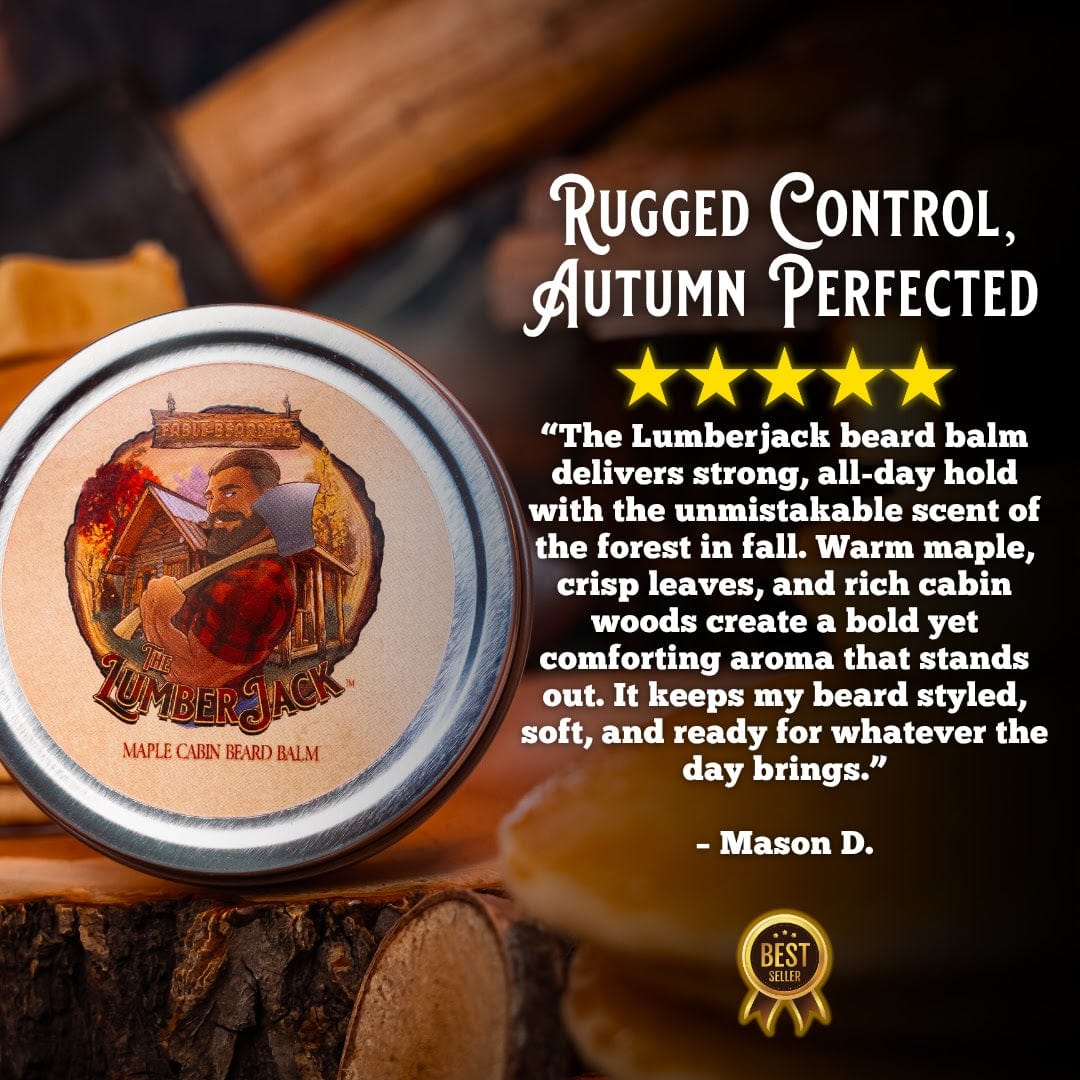 The Lumberjack - Beard Oil & Balm Kit - Rich Maple Syrup, Fragrant Maple Leaves, & Soft Cabin Woods