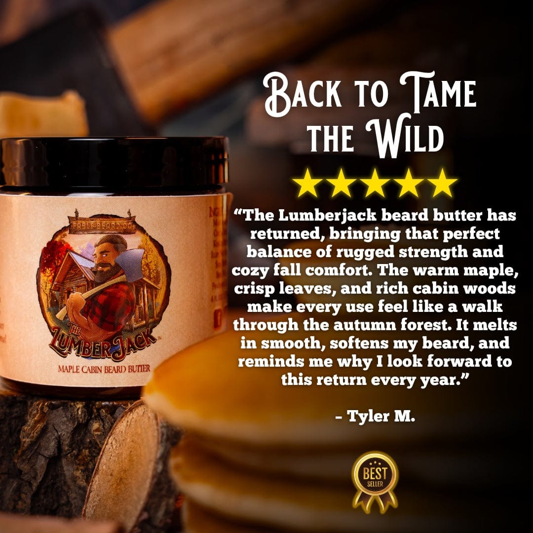 The Lumberjack - Beard Oil & Butter Kit - Rich Maple Syrup, Fragrant Maple Leaves, & Soft Cabin Woods