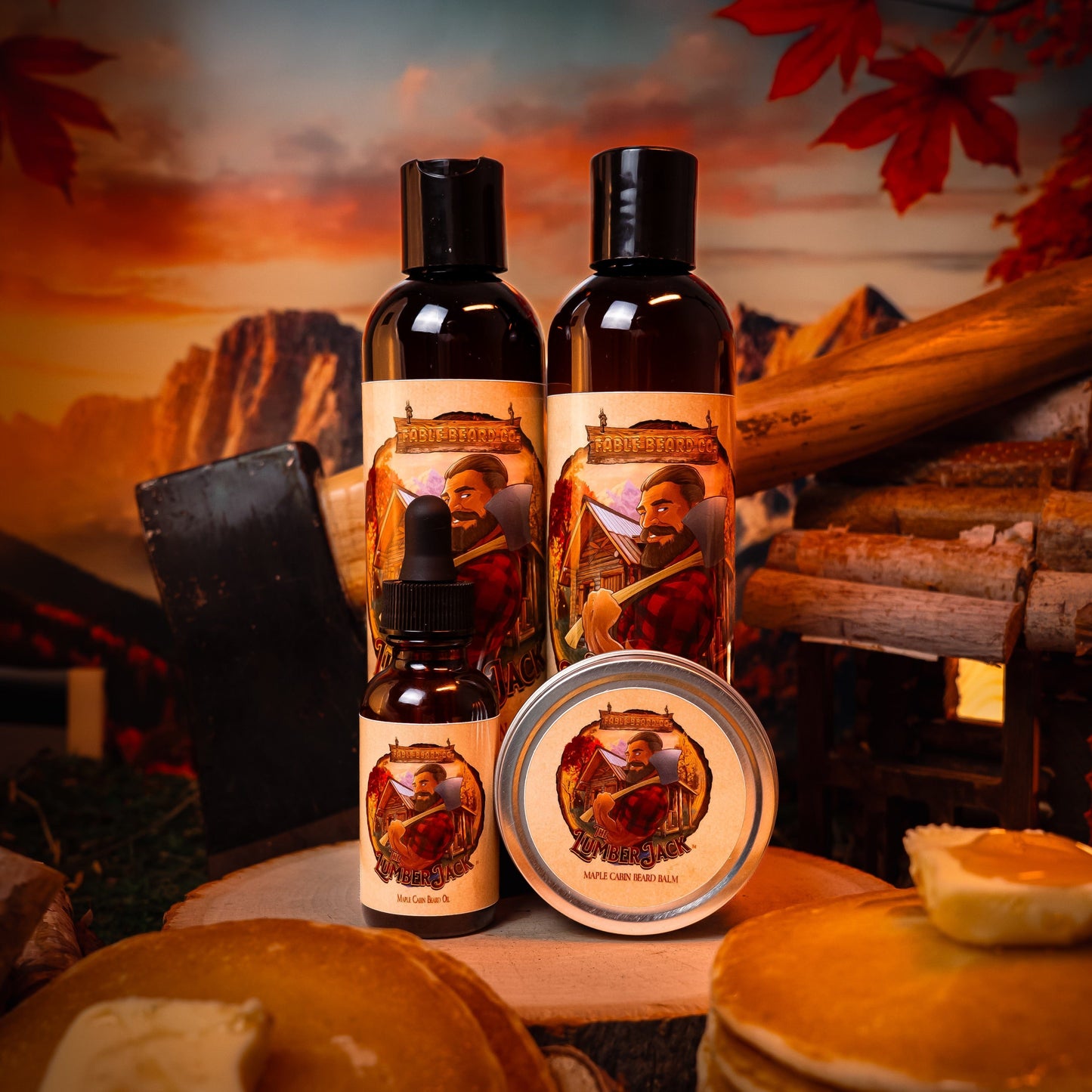 The Lumberjack - Complete Balm Kit - Rich Maple Syrup, Fragrant Maple Leaves, & Soft Cabin Woods
