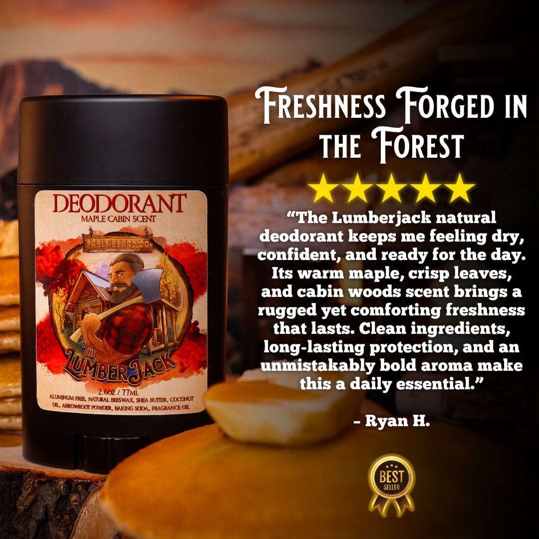 The Lumberjack - Deodorant - Rich Maple Syrup, Fragrant Maple Leaves, & Soft Cabin Woods