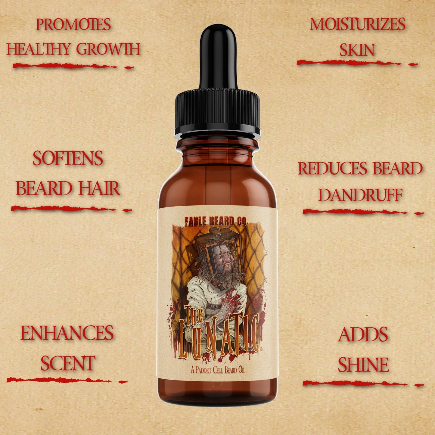 The Lunatic - Beard Oil - Tonka Bean, Vanilla Mist, Warm Spices