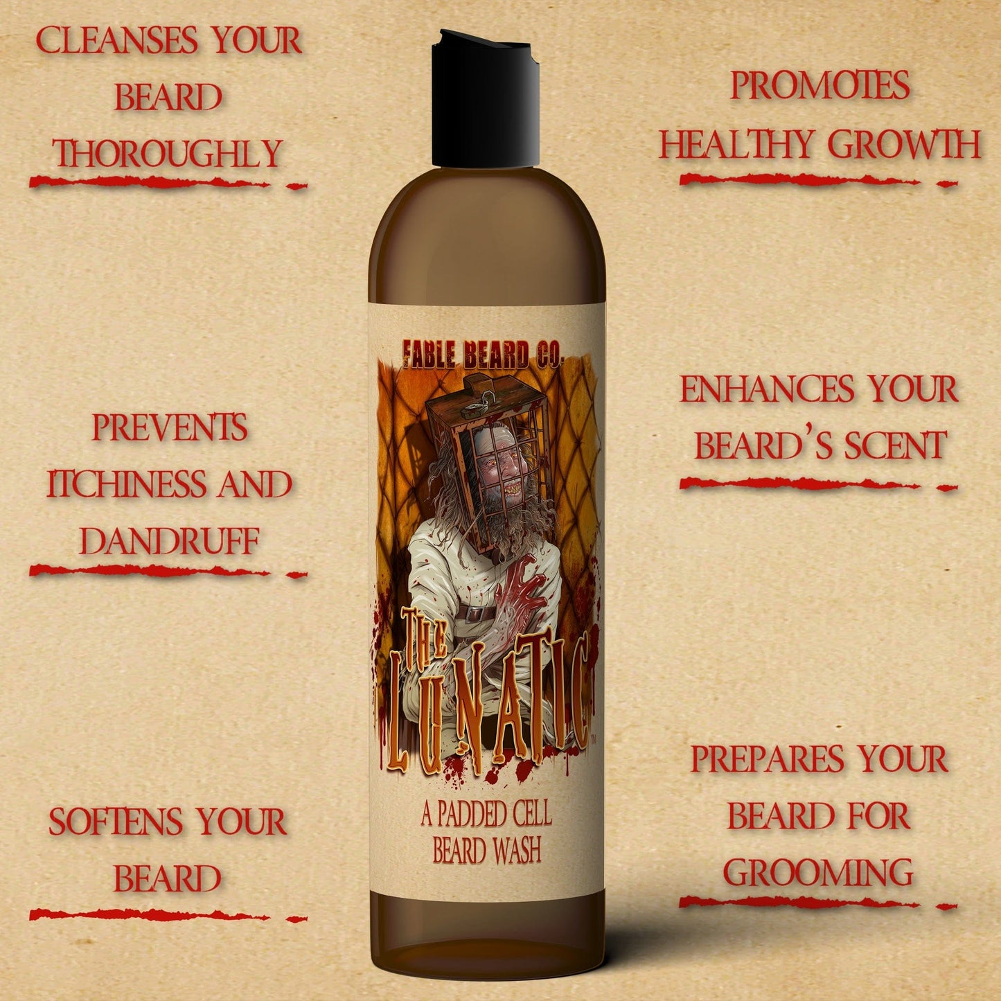 The Lunatic - Beard Wash - Tonka Bean, Vanilla Mist, Warm Spices