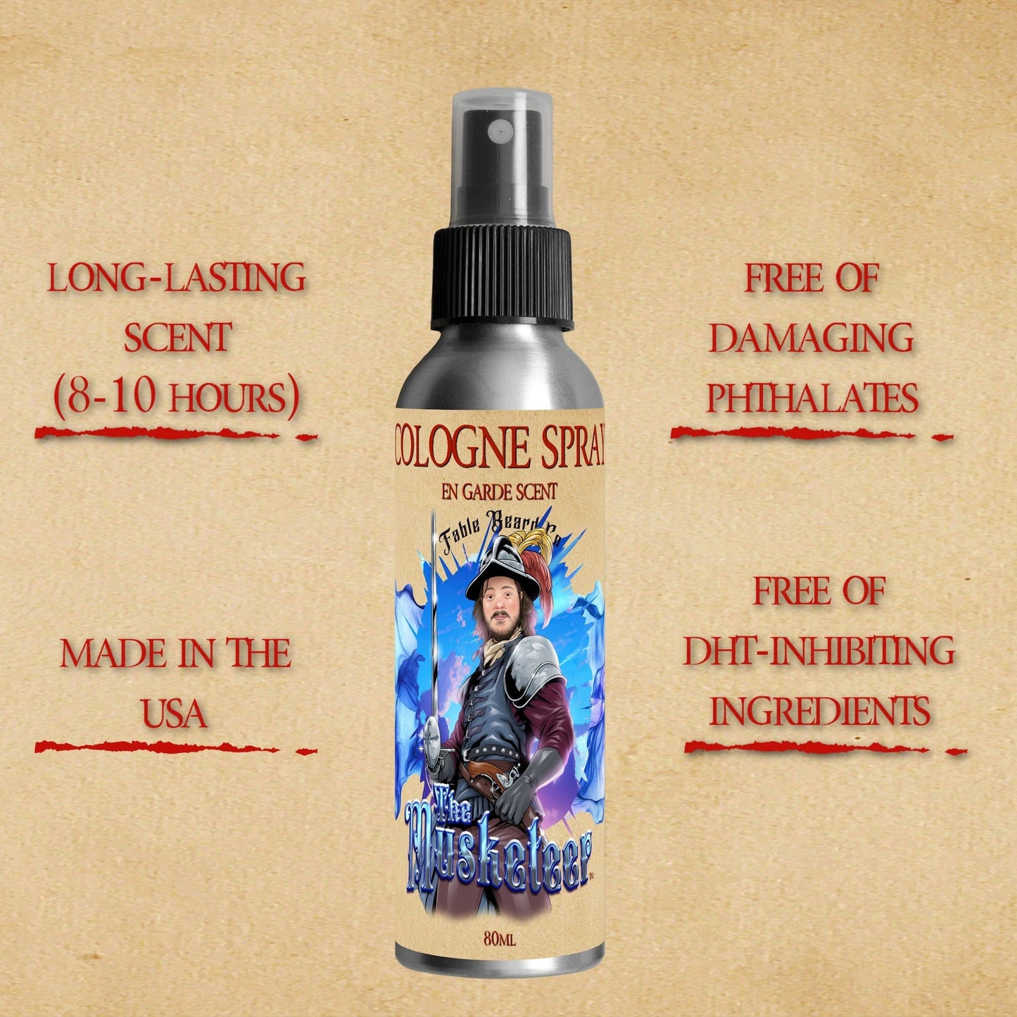 The Musketeer - Cologne - Valiant Dark Walnut, Roguish Cognac, Smoldering Gunpowder